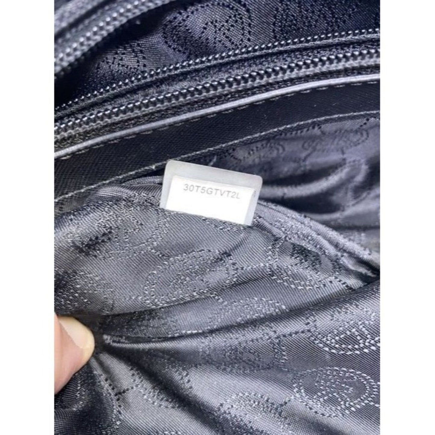 Michael Kors Jet Set Large Travel Top Zip Device Black Saffiano Leather …