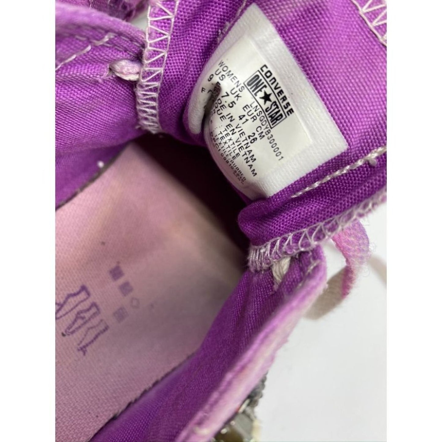 Converse Sneakers Purple Blue Graffiti Women's 9.5