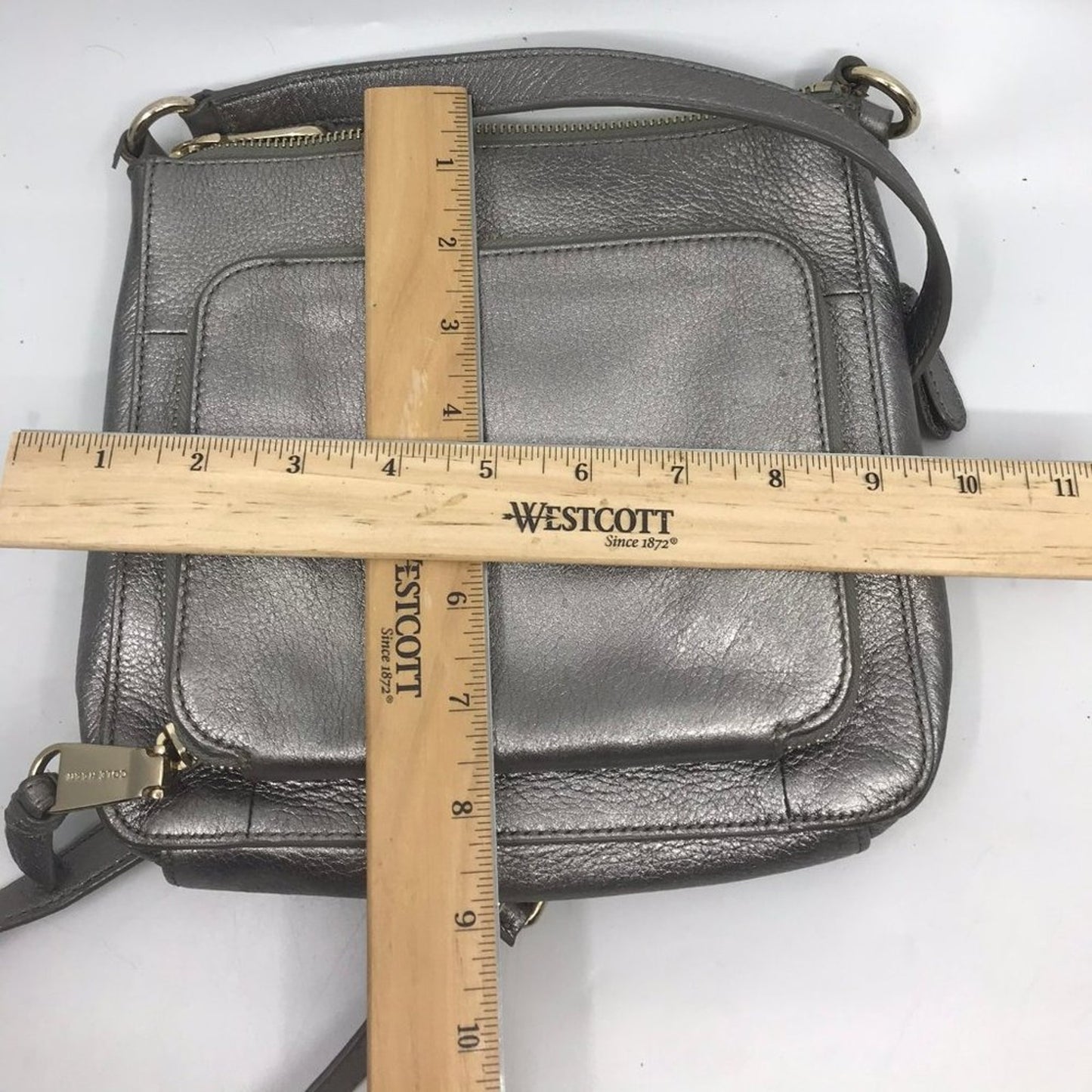 Cole Haan Gray Leather Crossbody Bag