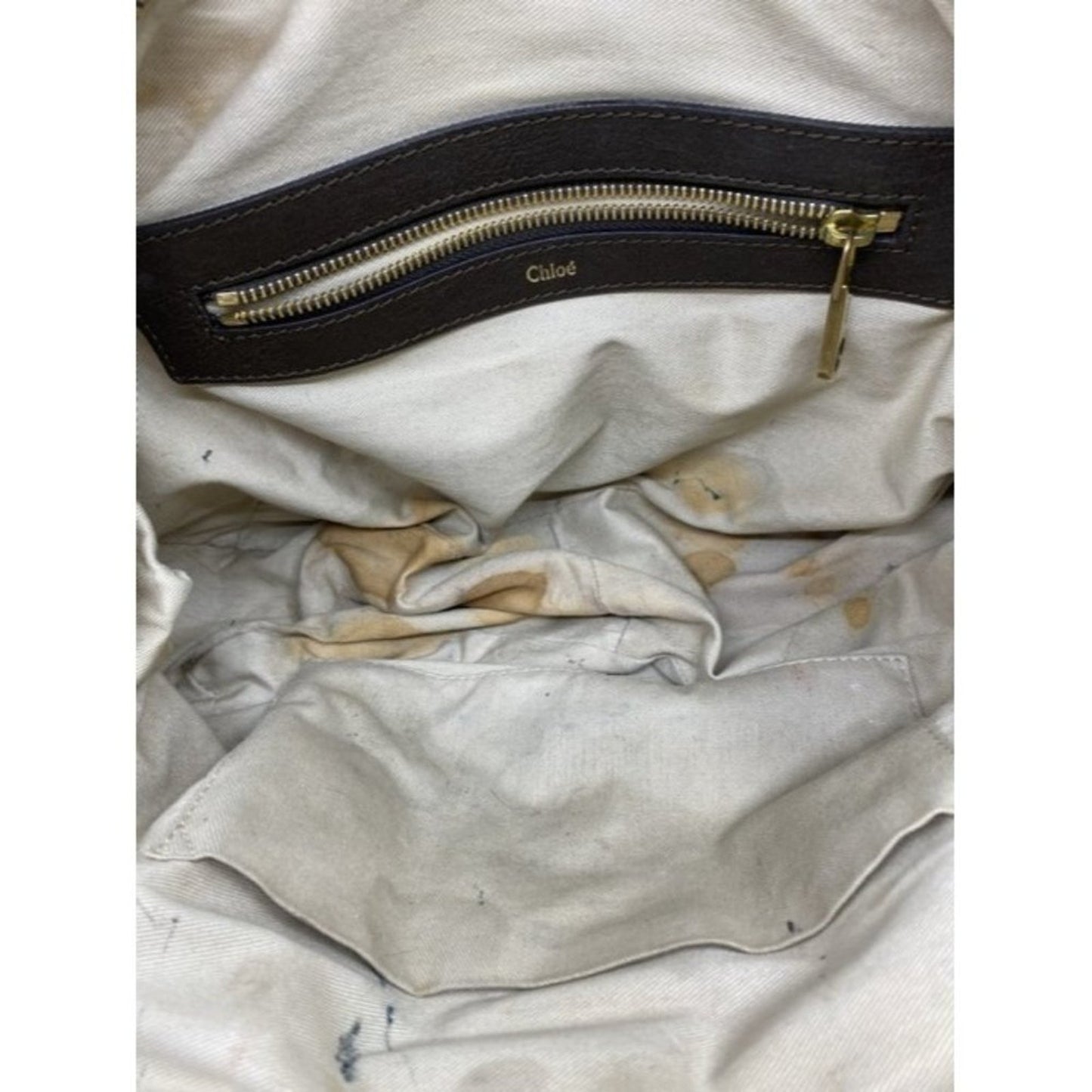 chloe handbag brown leather tote