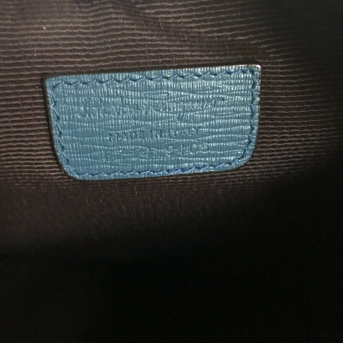 SALVATORE FERRAGAMO Unisex Blue Leather Document H