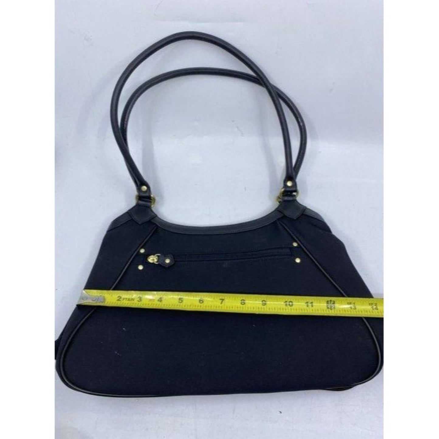 Maxx New York Tote Black Nylon Fabric Shoulder Bag
