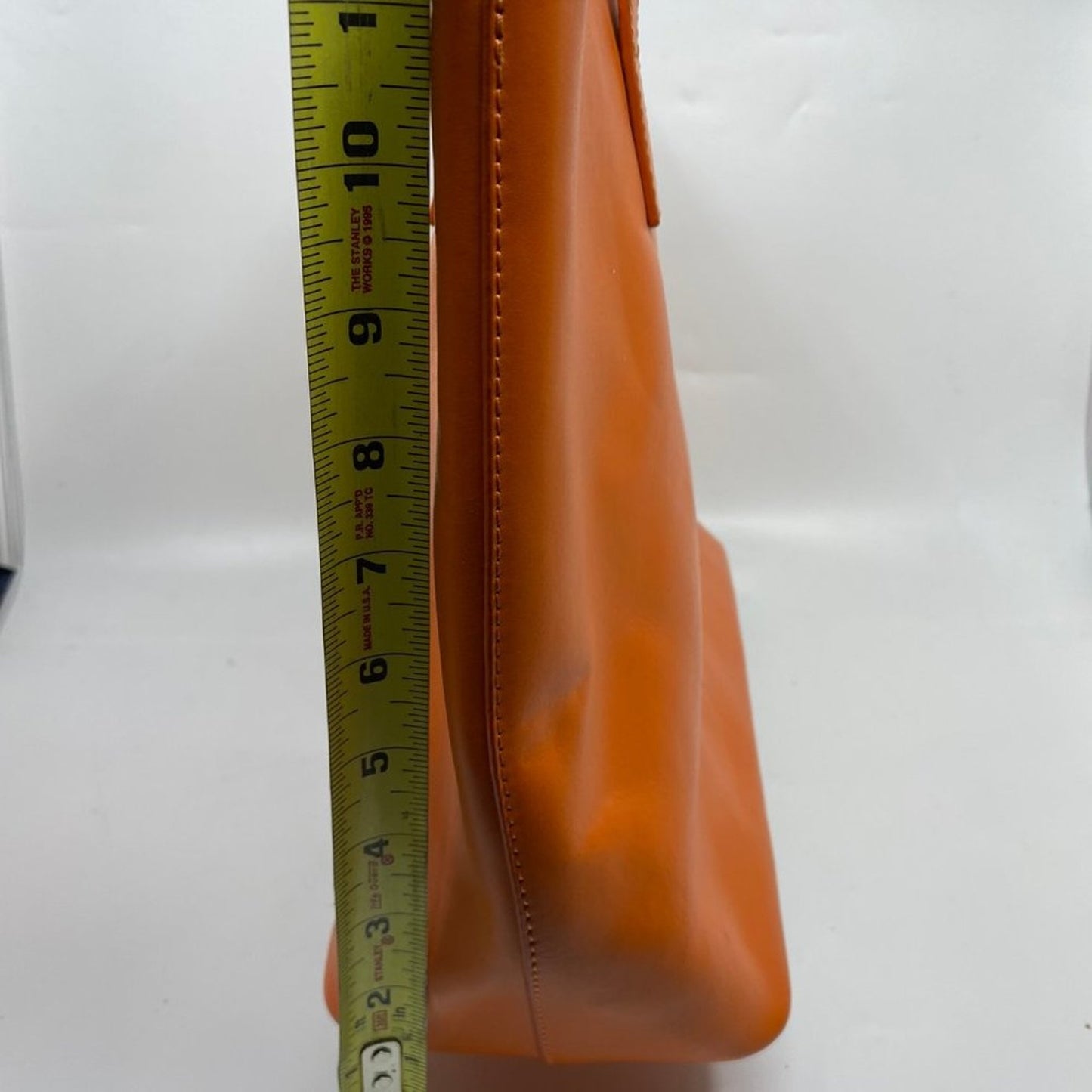 Harrods Orange Leather Shoulder Bags