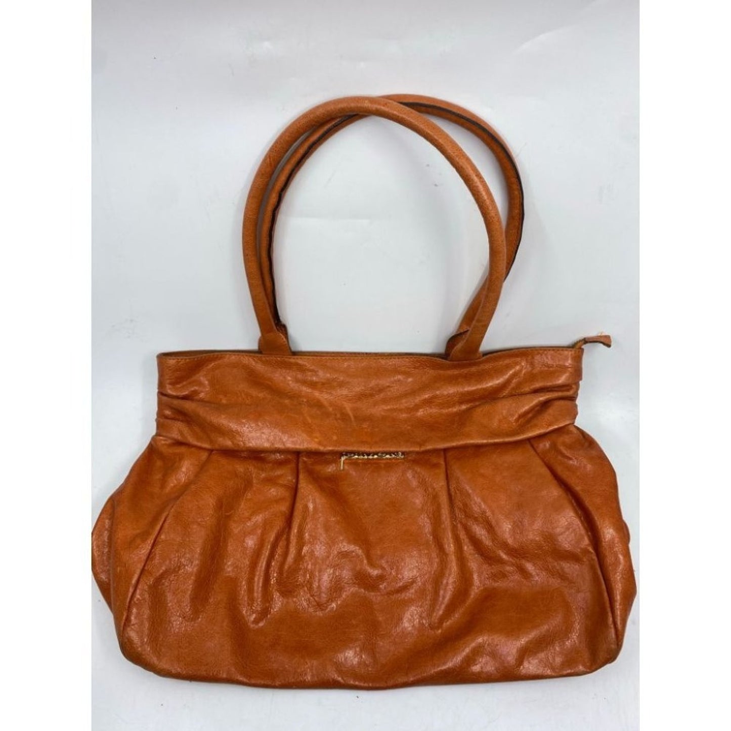 Dimoni Women's Orange Leather Handbag