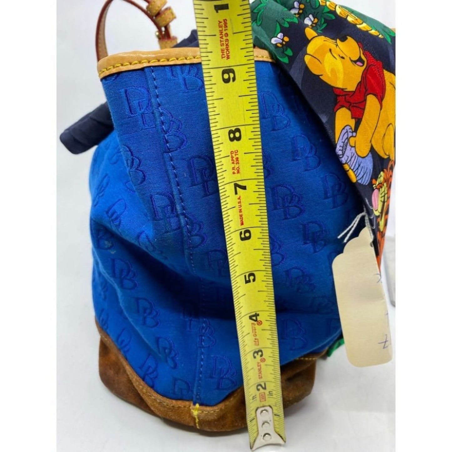 Dooney & BOURKE Blue Brown Large Fabric Tote Bag