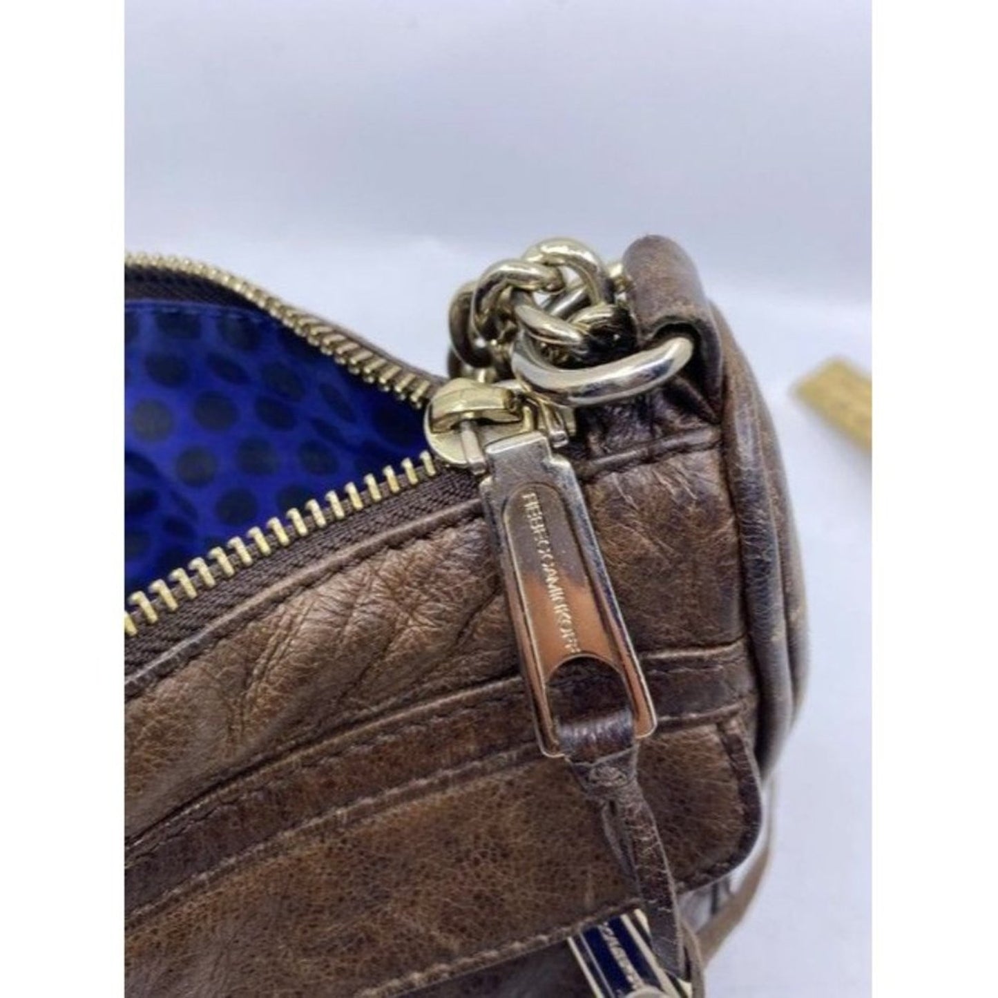 Rebecca Minkoff Unique Front Clasp Dual Compartment Brown Leather Should…