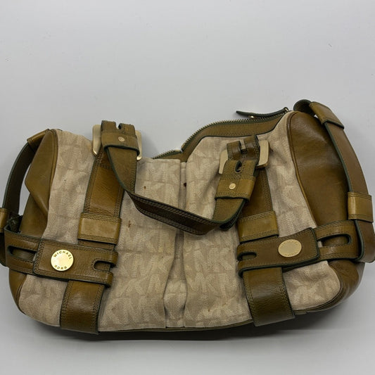 Michael Kors Tan and Brown Shoulder Bag
