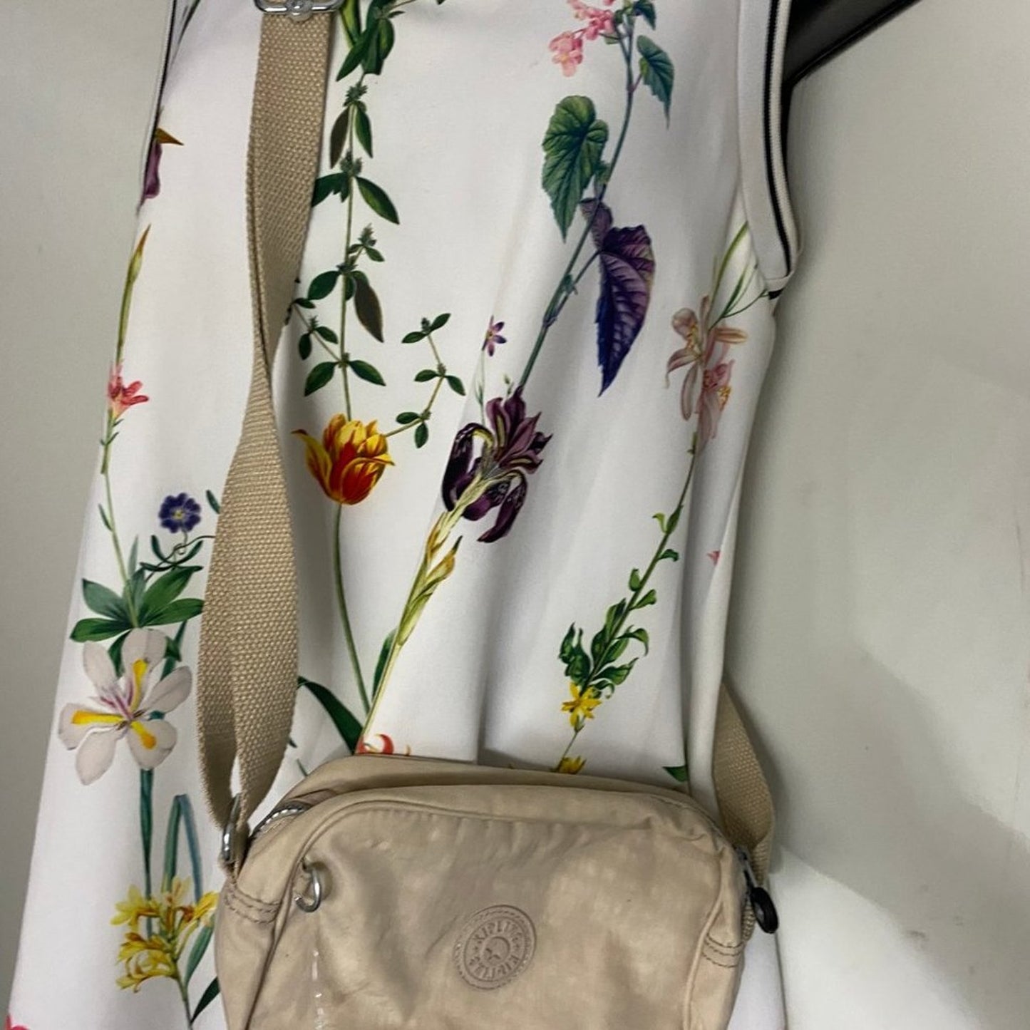 Kipling Tan Nylon Mini Crossbody Bag