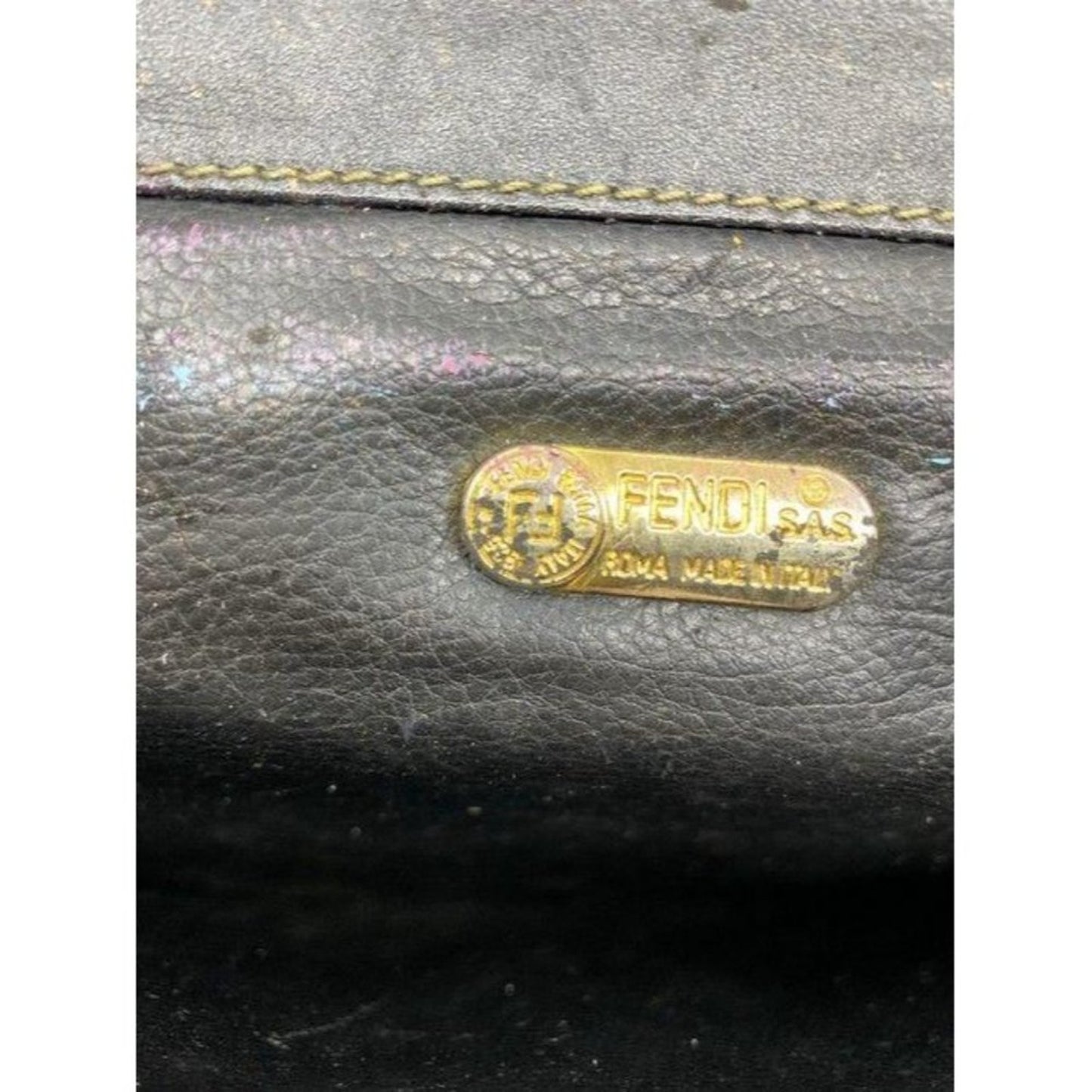 fendi customized multicolor canvas cross body bag