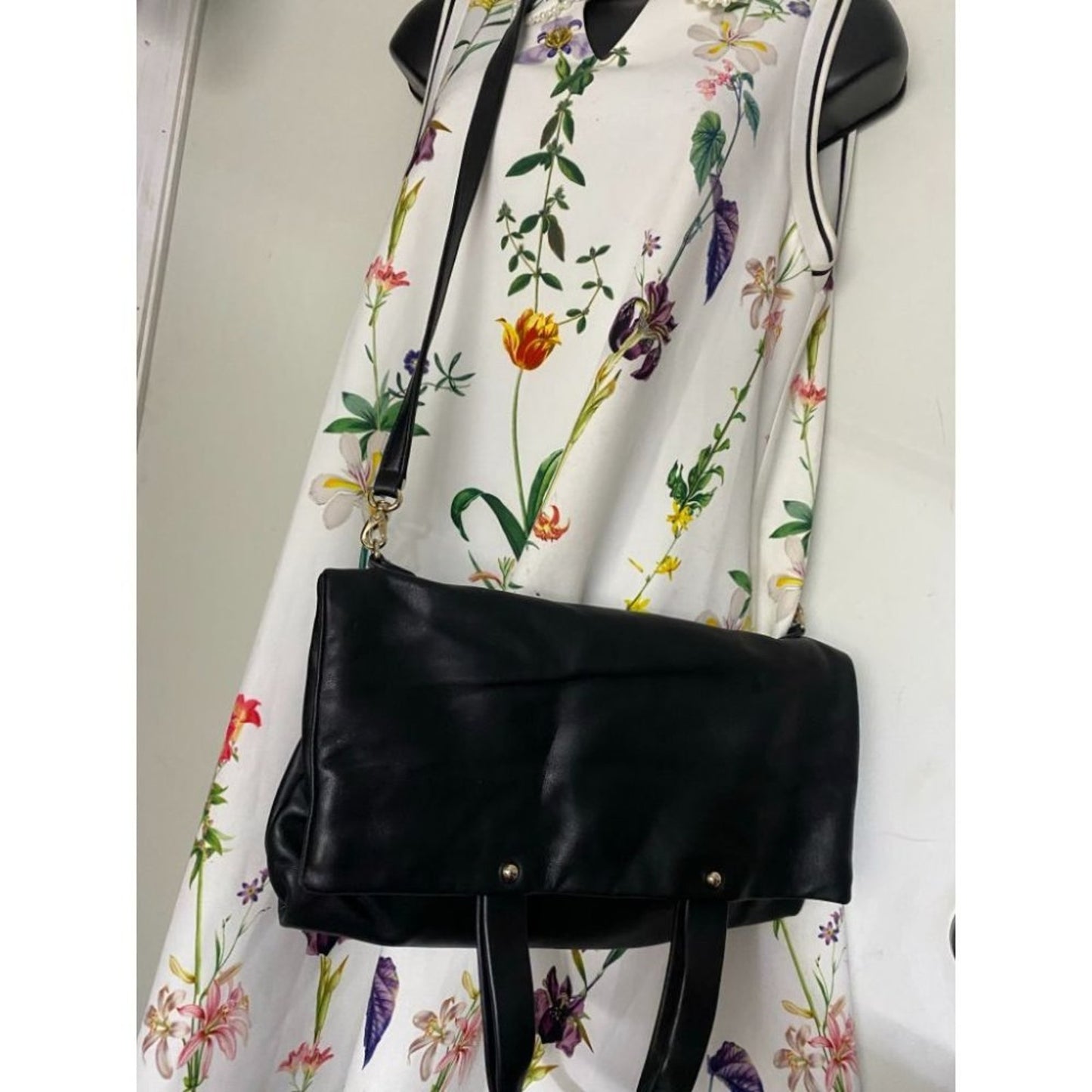 KATE SPADE Leather Fold Over Handbag/ Crossbody