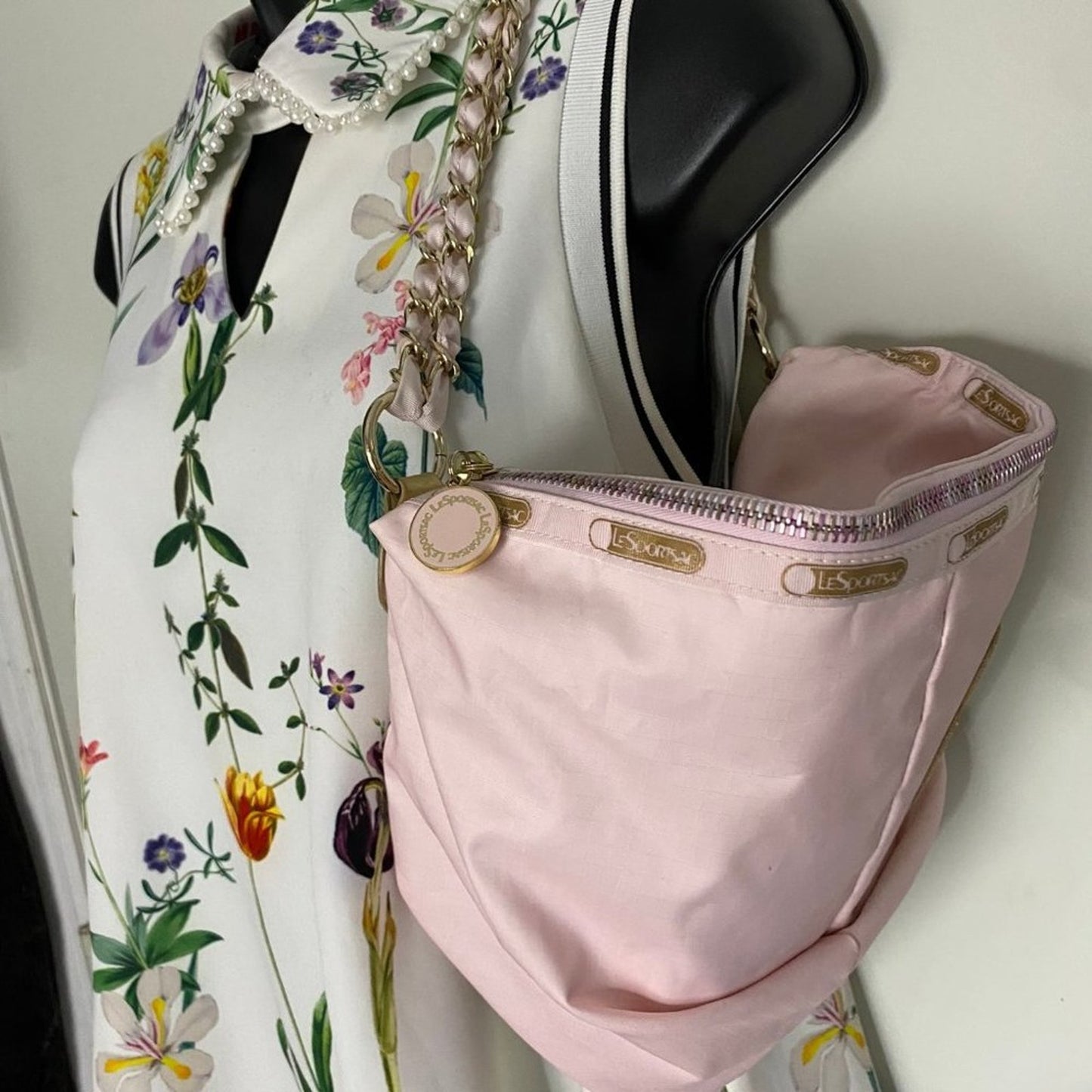 LeSportsac Baby Pink Nylon Shoulder Bag