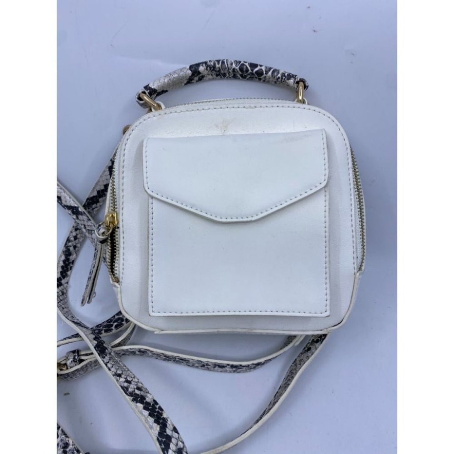Free People Faux Leather White Back Pack