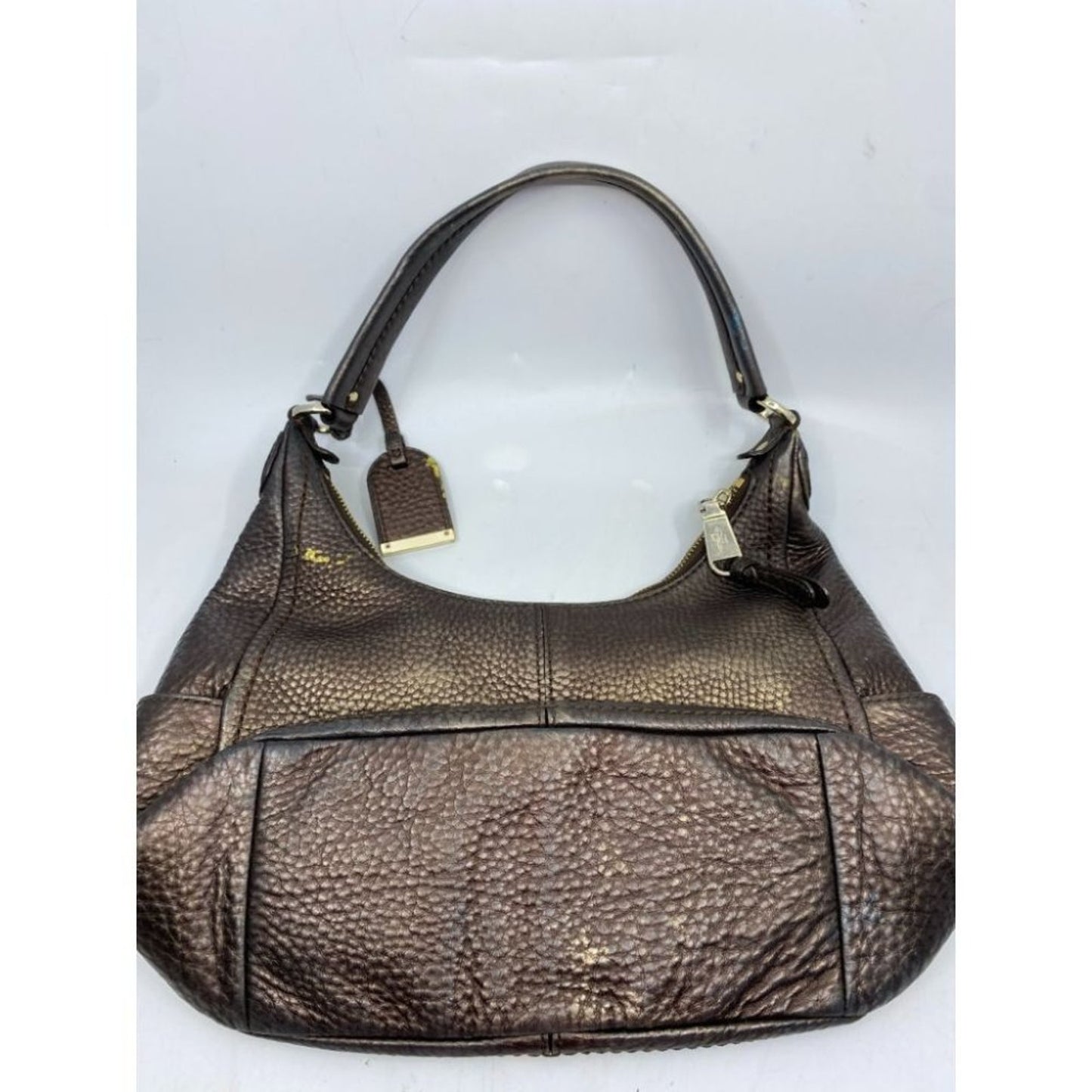 Cole Haan Leather Crossbody Brown Gold Customized