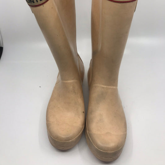 Unisex Hunter Boots Cream Size US 2M/3F