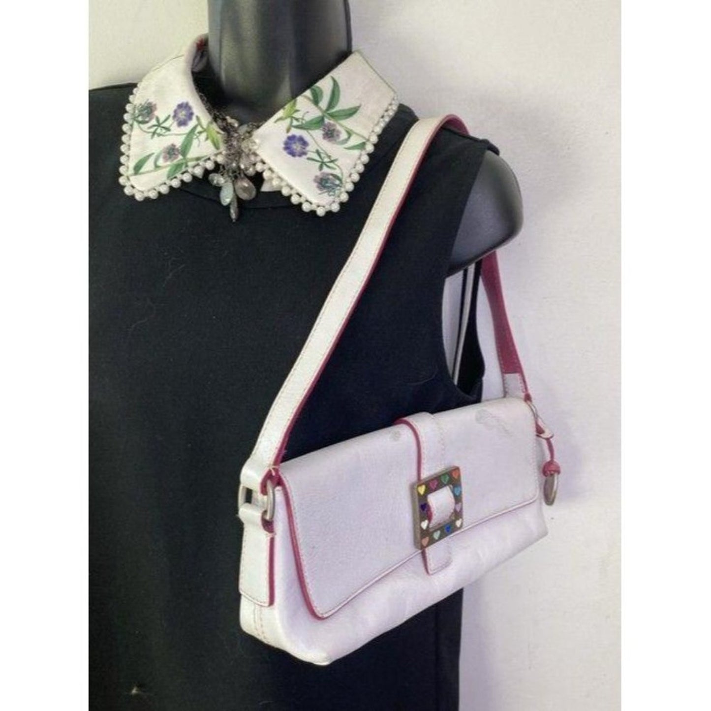 dooney and bourke mini purse white leather tote