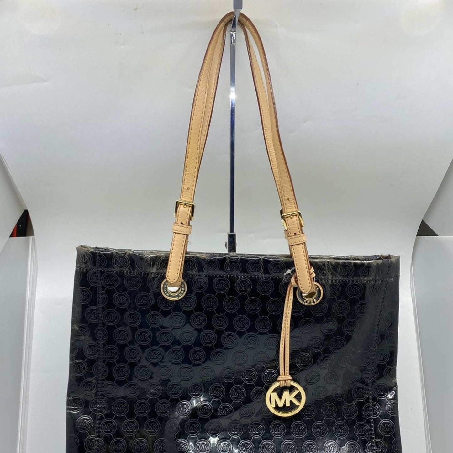 Michael Kors Large Black Patent Leather Tote Bag