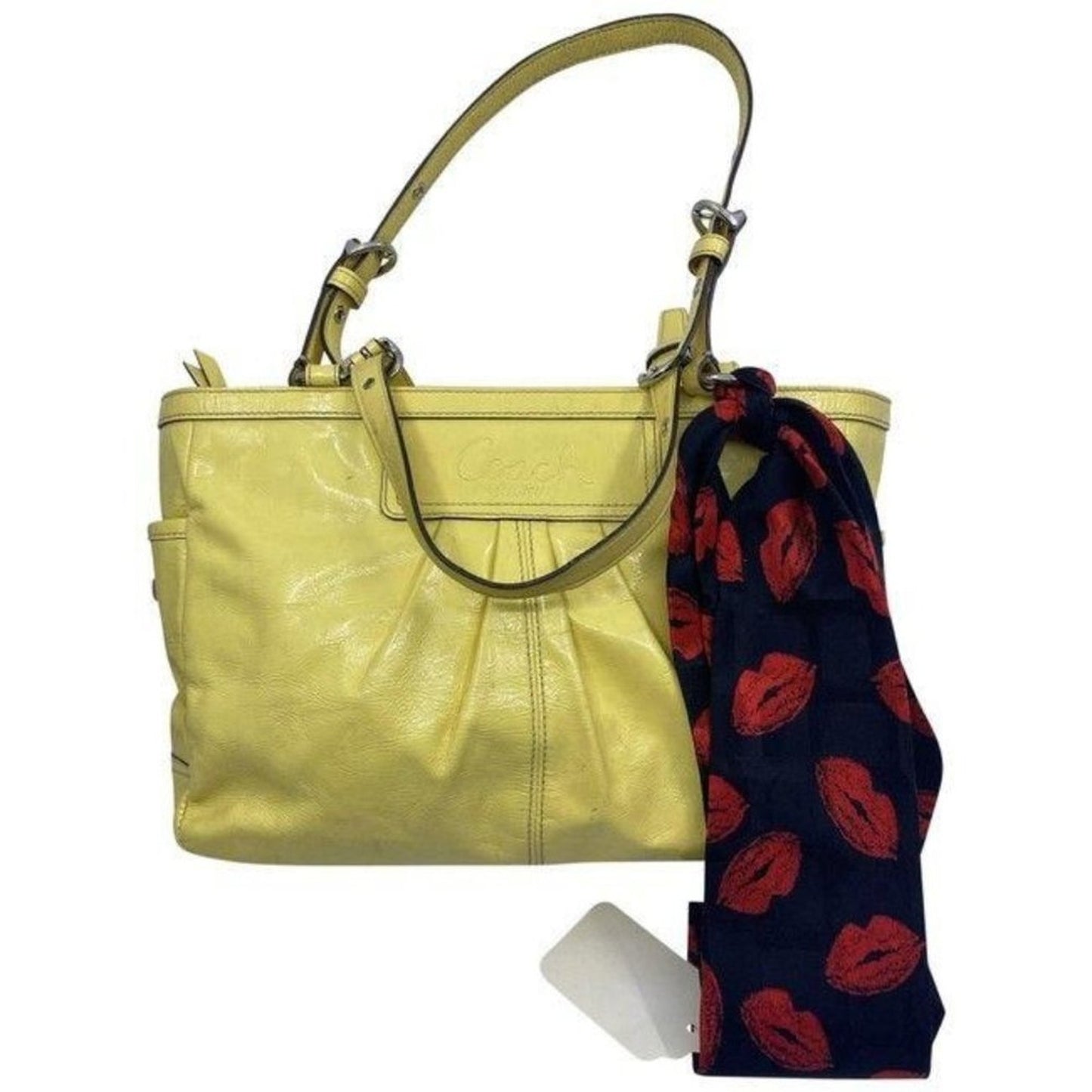 coach w w detachable specialty tie accent yellow s