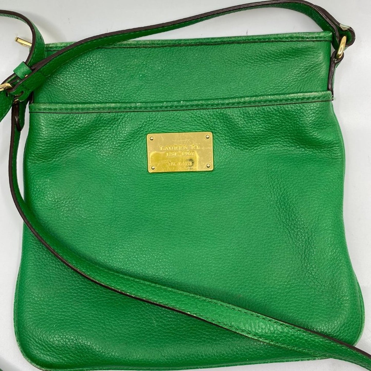 RALPH LAUREN Green Medium leather Cross-body