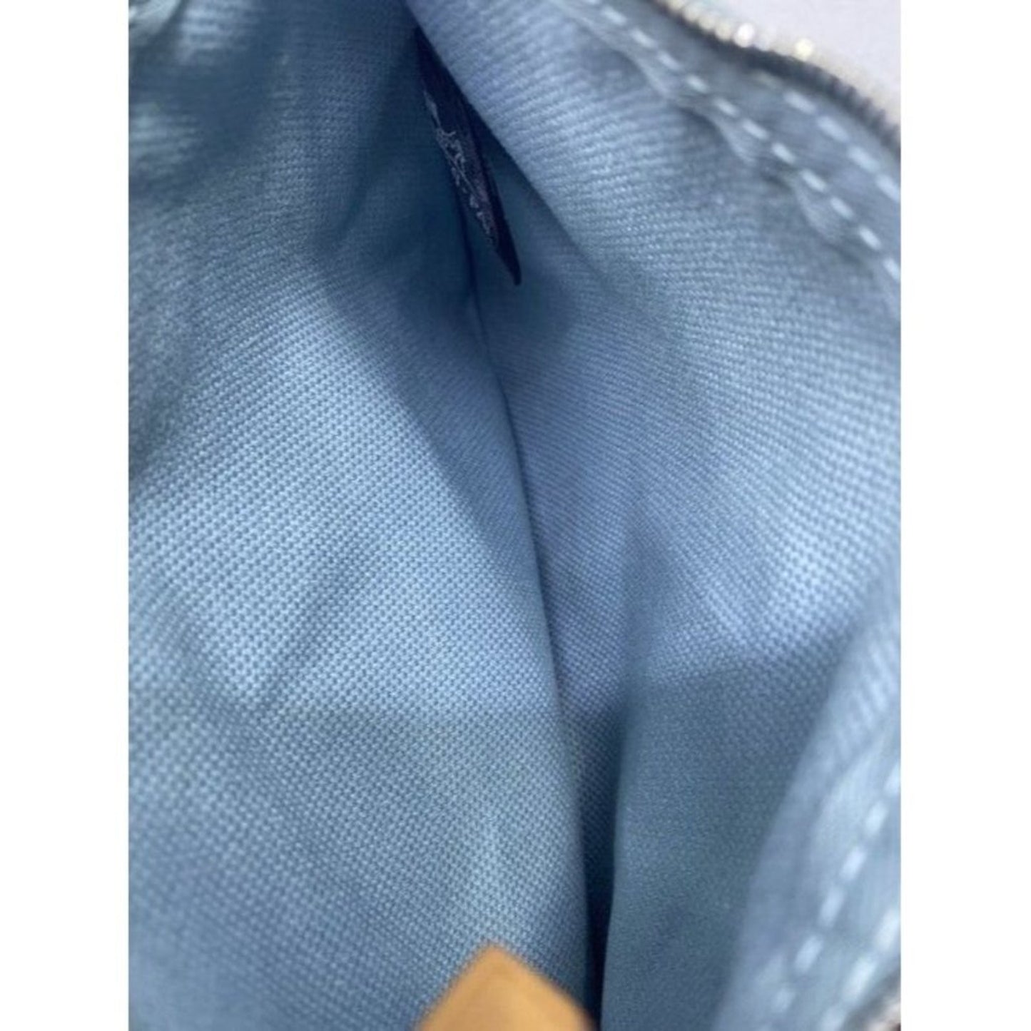 Hermes Deauville Toile Plage Mm Blue Cotton Tote