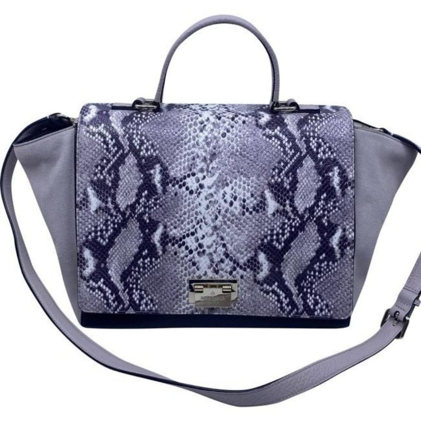 Kate Spade Snakeskin Print Handbag Blackgray Leather Shoulder Bag