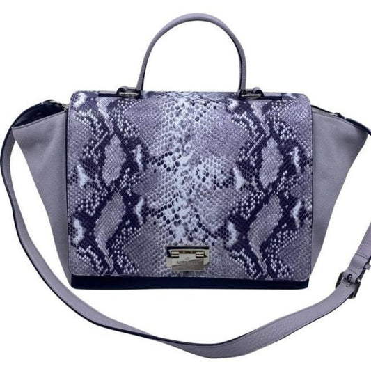 Kate Spade Snakeskin Print Handbag Blackgray Leather Shoulder Bag