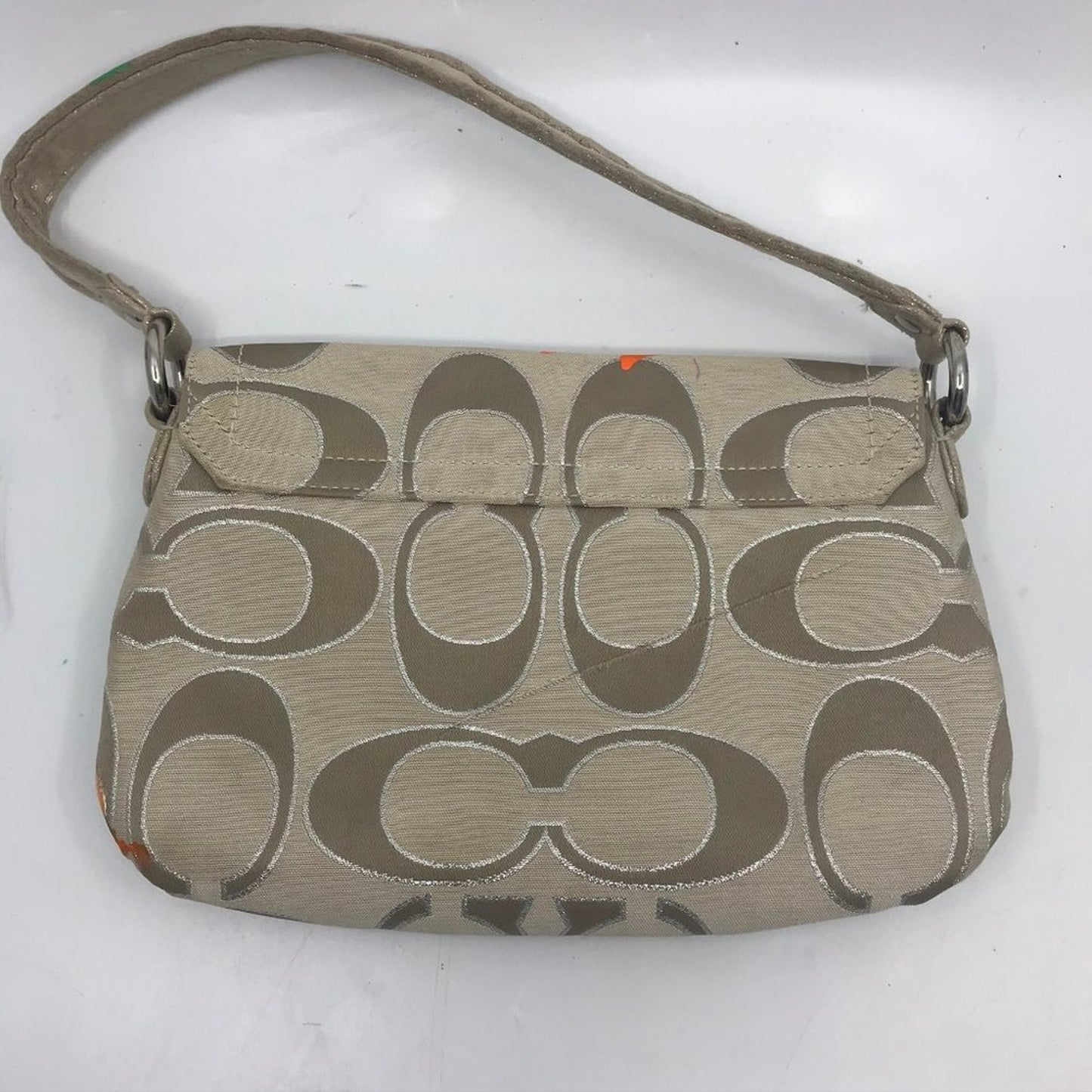 COACH Customized Tan Fabric Small Shoulder Bag