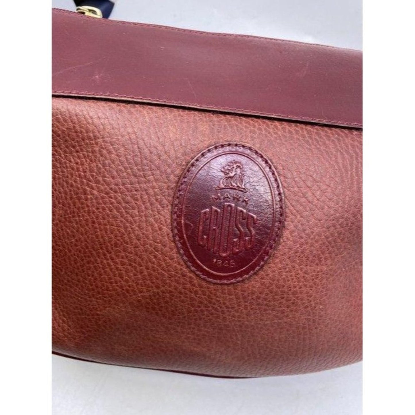 mark cross vintage shoulder burgundy leather cross