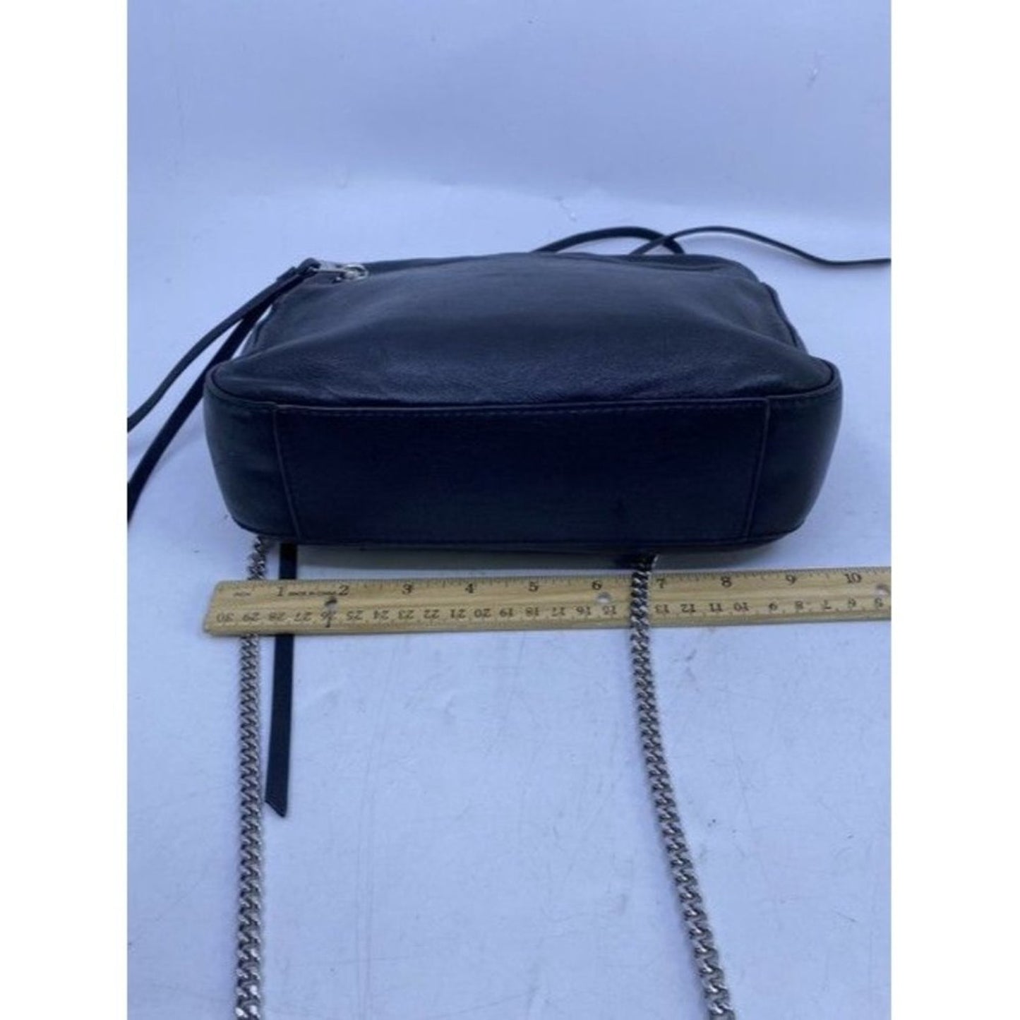 Allsaints Fleur De Lis Black Soft Leather Cross Body Bag