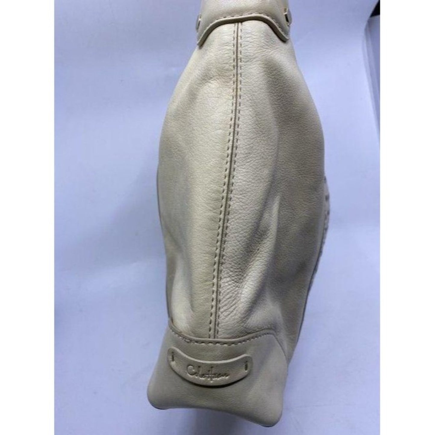 cole haan xl cream leather shoulder bag