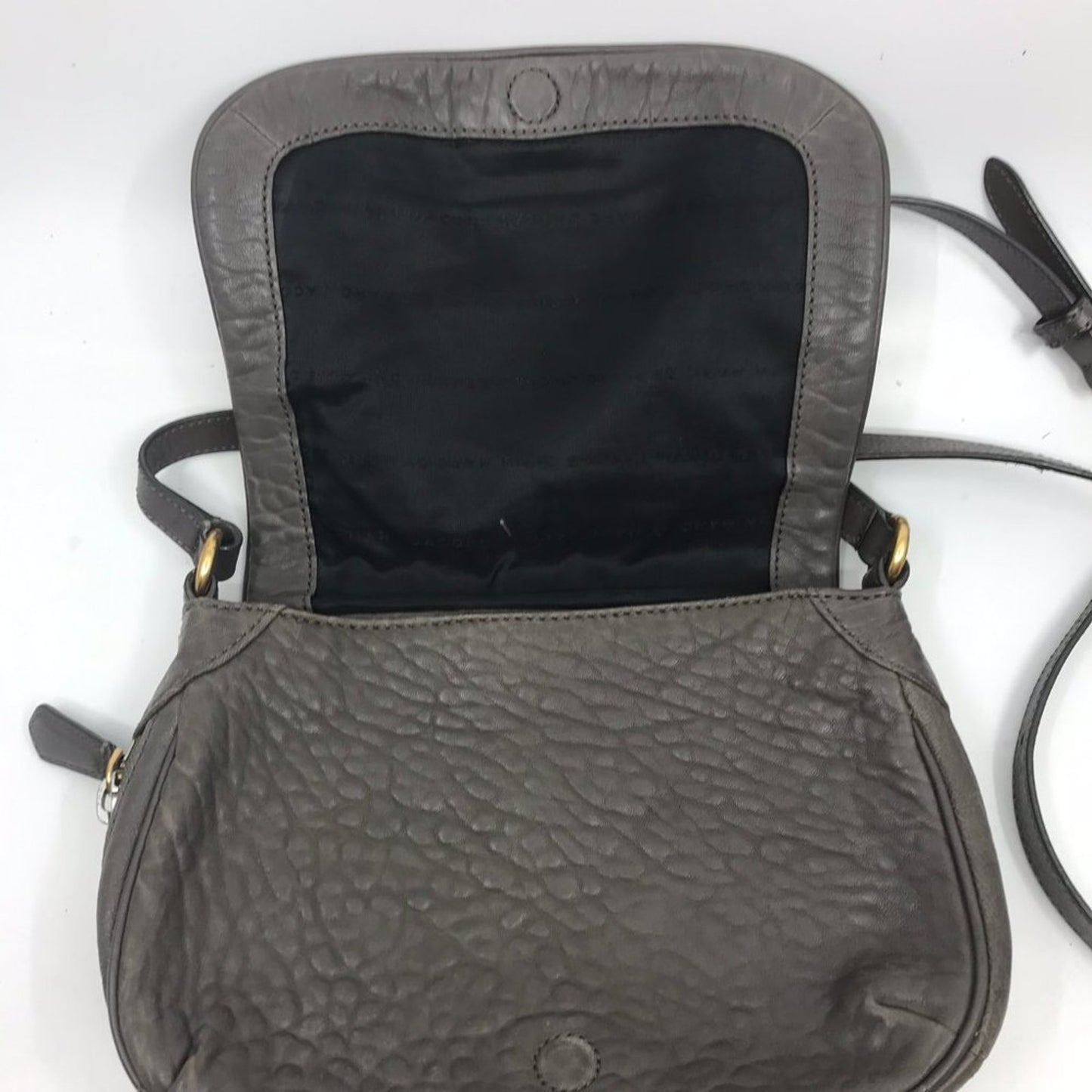 Marc Jacobs Dark Brown Rough Leather Crossbody Bag