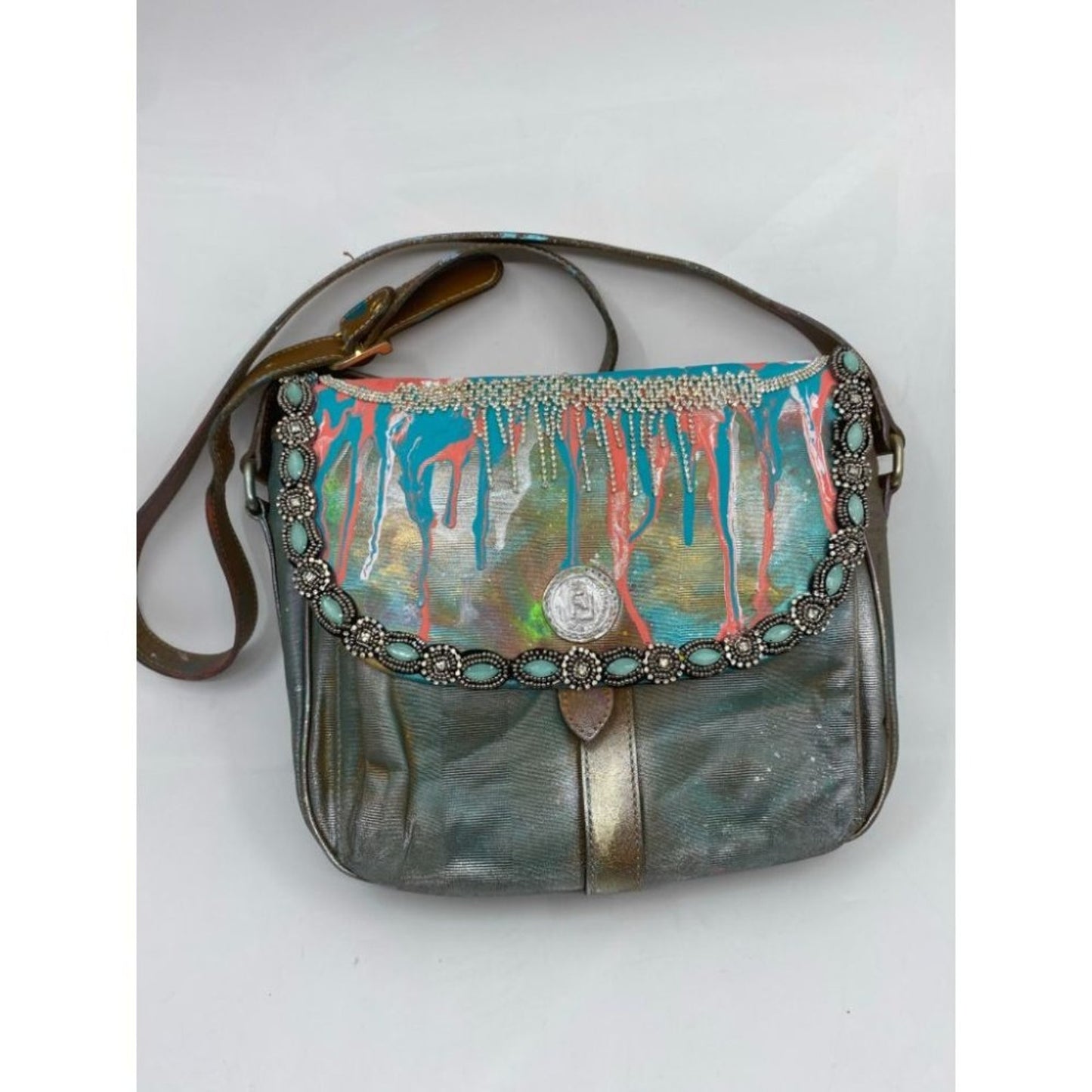 Vintage FENDI Customized with trims and Graffiti