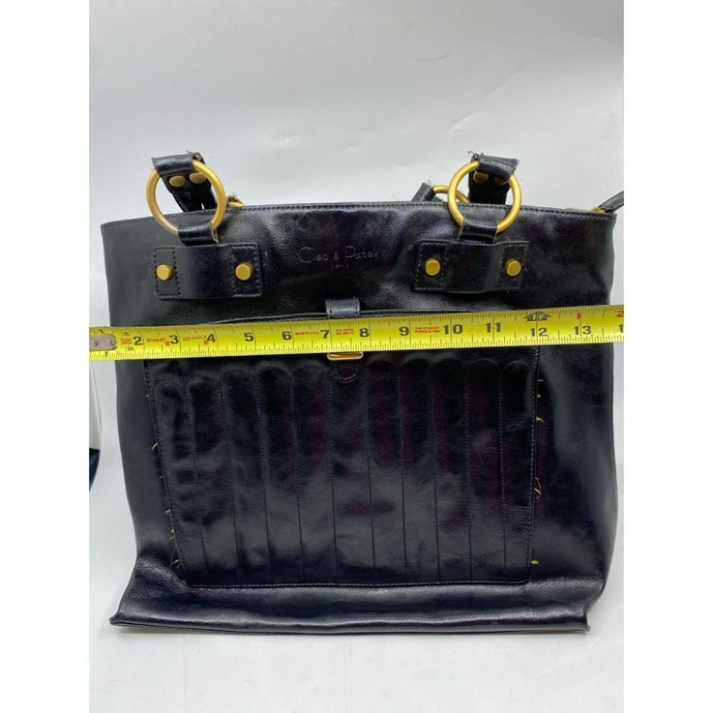 Cleo & Patek Black Leather Shoulder Bag