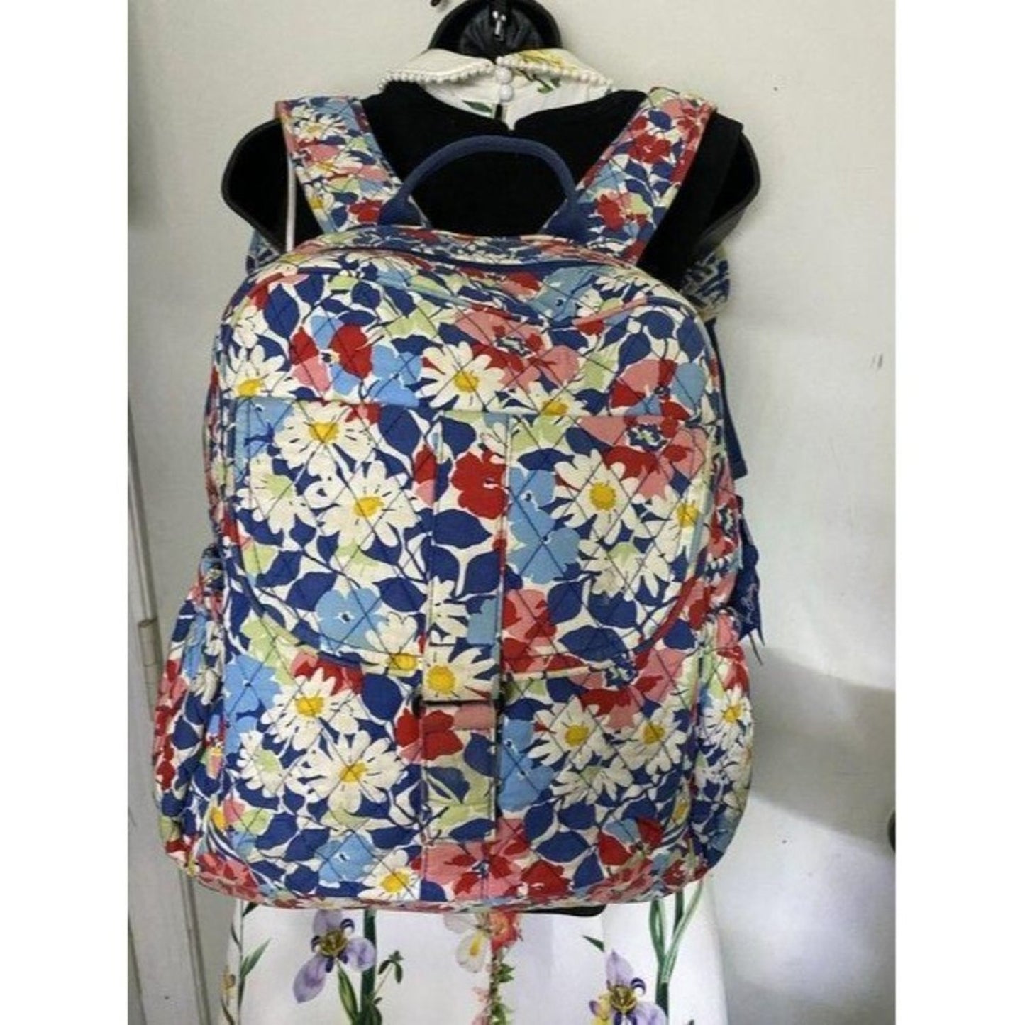 vera bradley floral quilted large multicolor backp