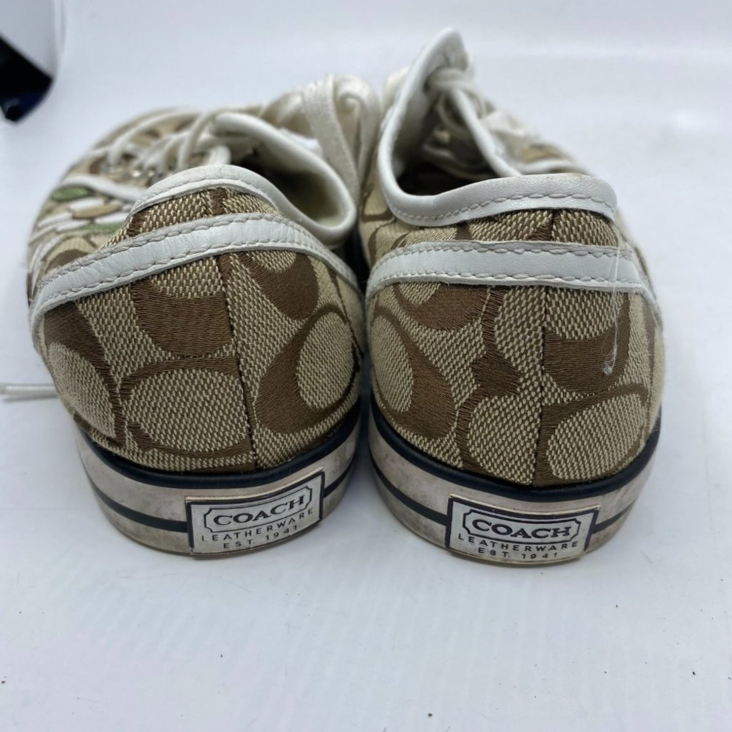 Coach Brown White Sneakers Size 8
