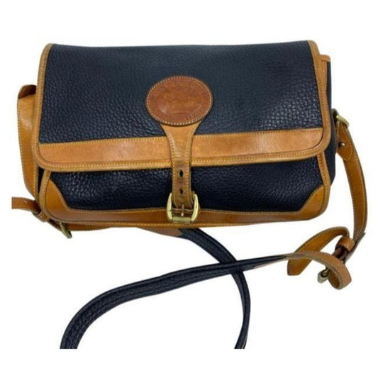 dooney and bourke vintage black orange leather cro