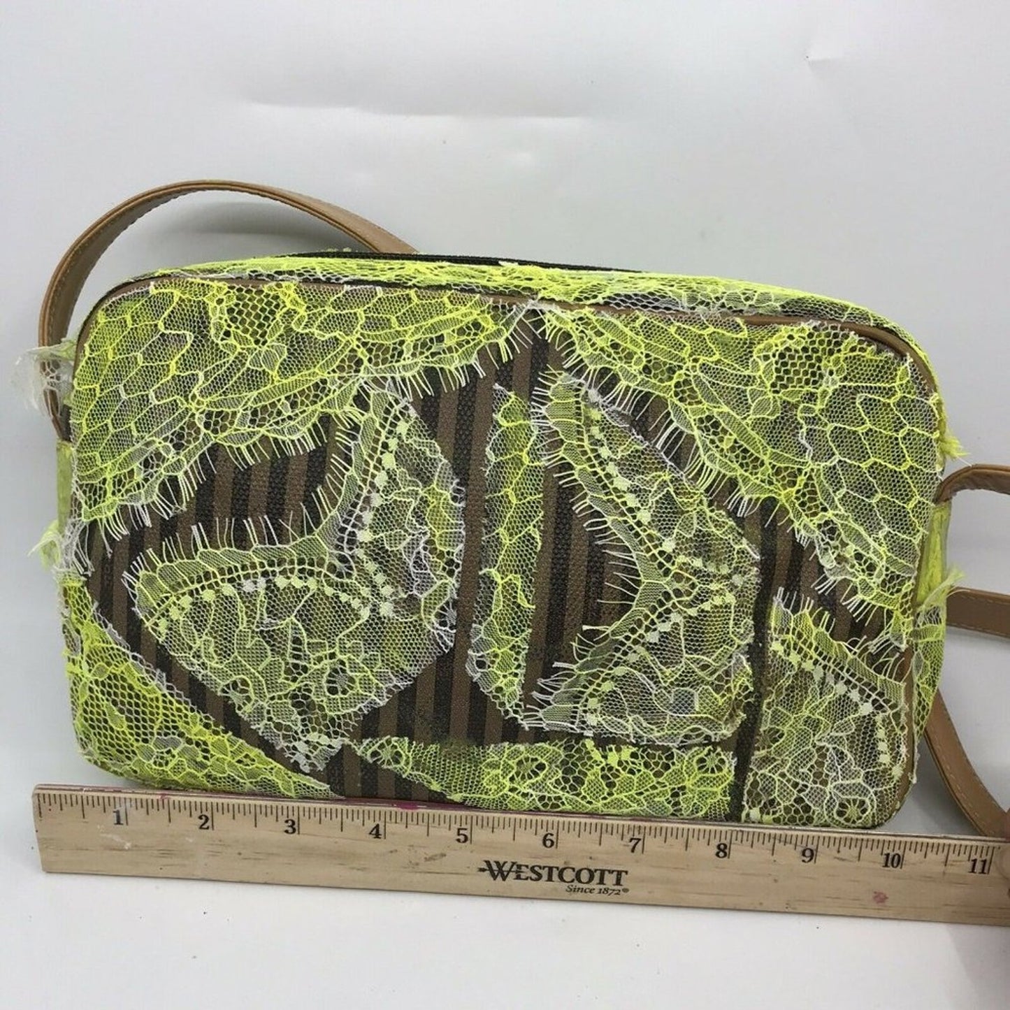 FENDI Vintage Crossbody Customized W Lace In Neon