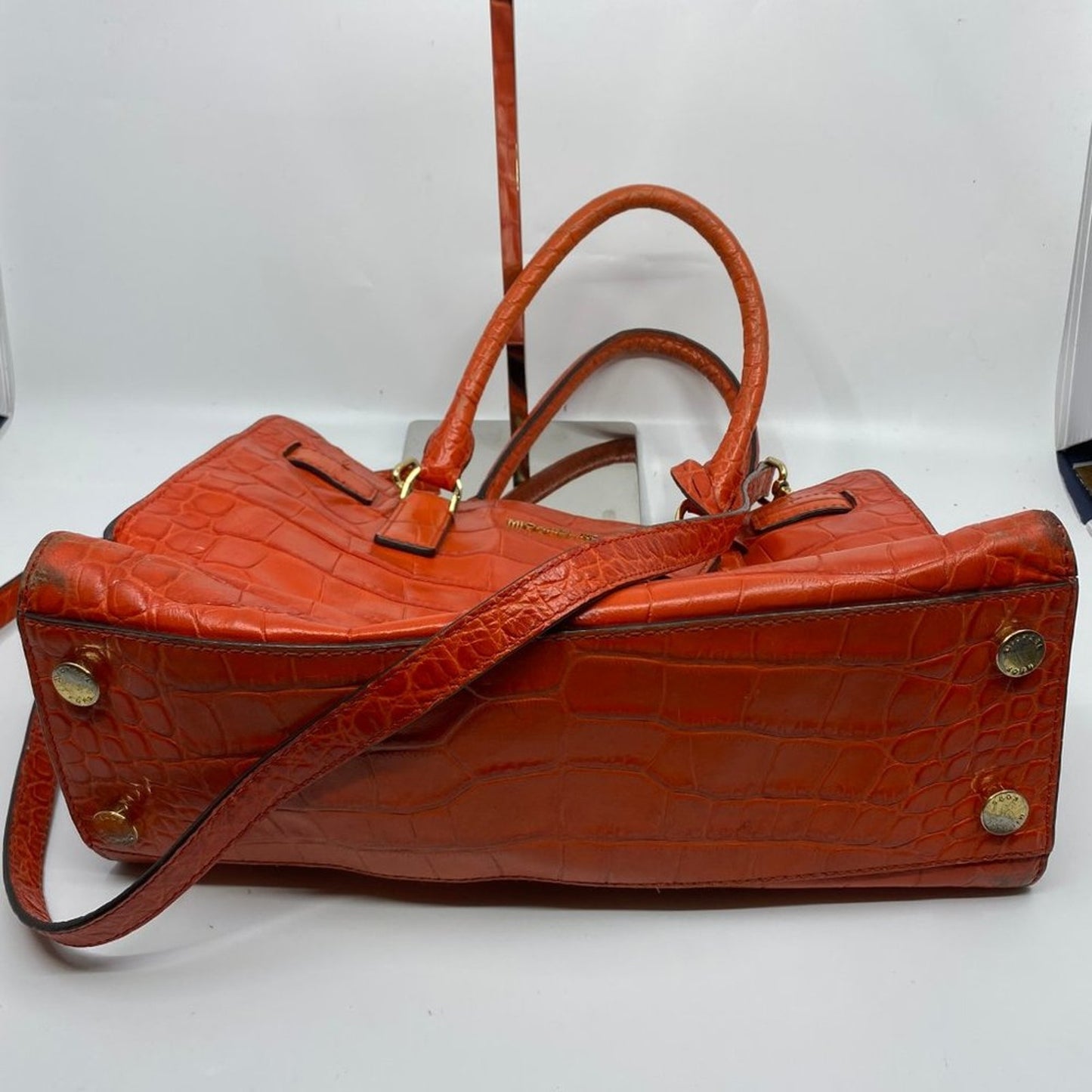 Michael Kors L Orange Leather Crossbody/Handbag