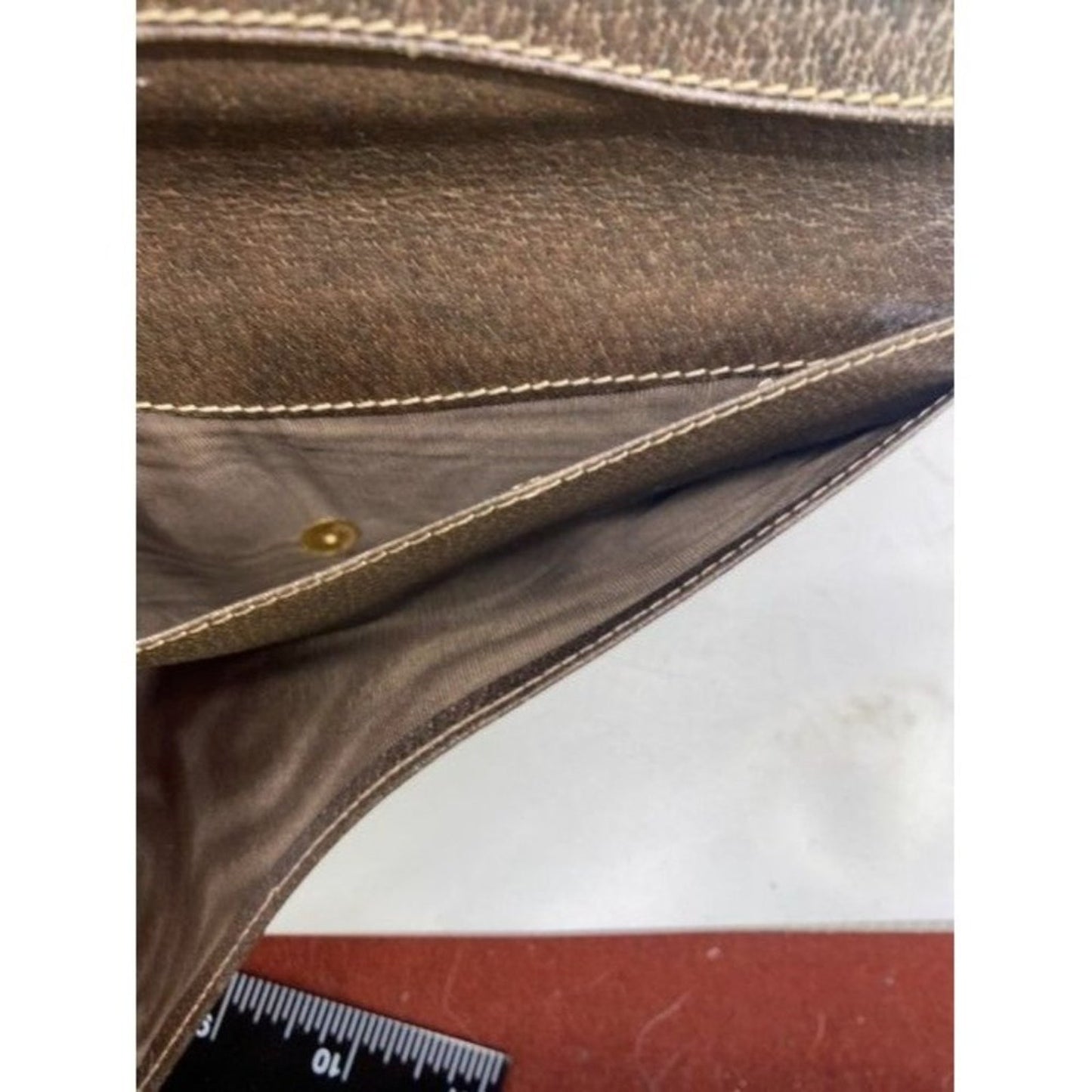 Gucci Brown Long Vintage Canvas Wallet