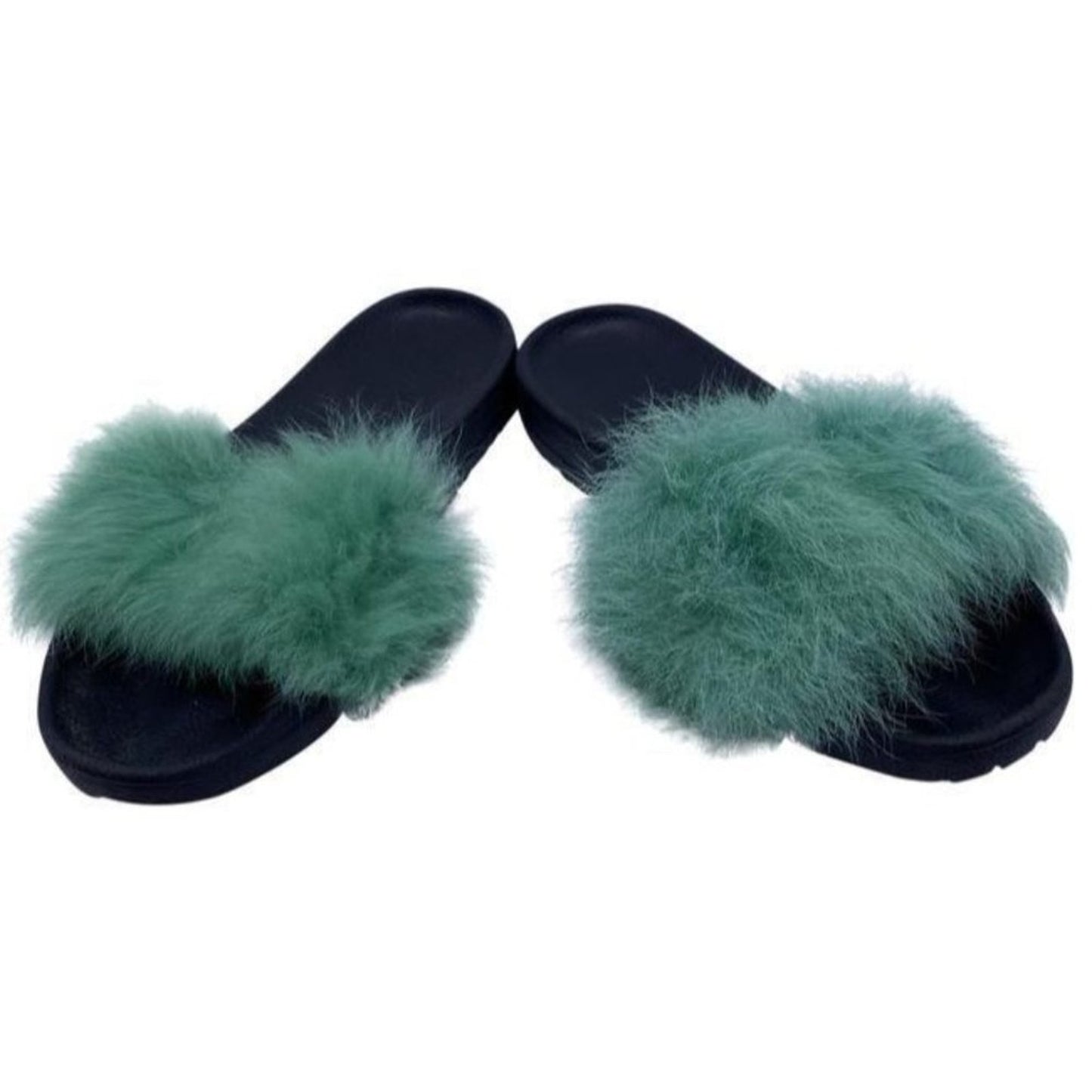 Ugg Australia Green Super Cute Puffed Sandals Size
