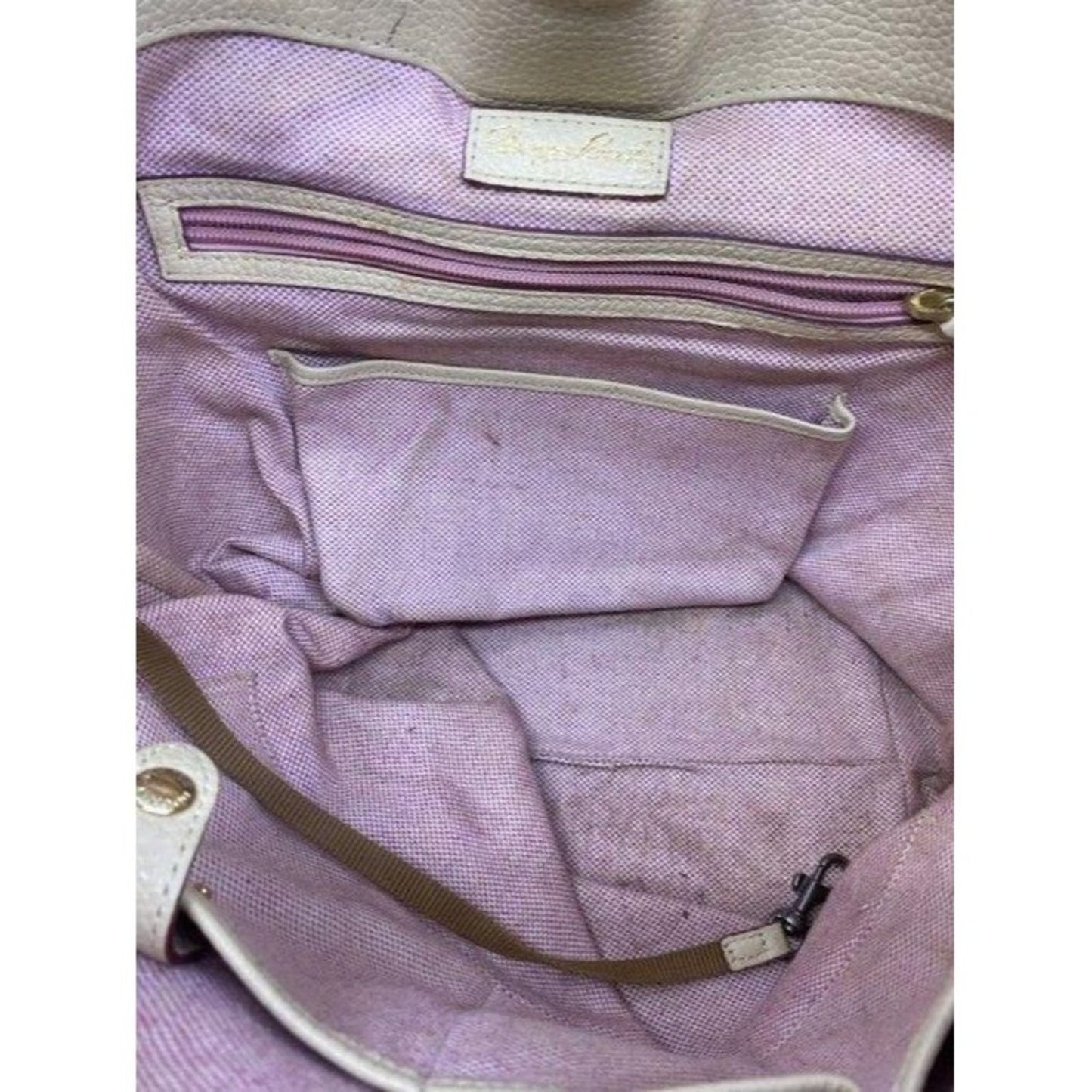 Dooney and Bourke cream leather hobo bag