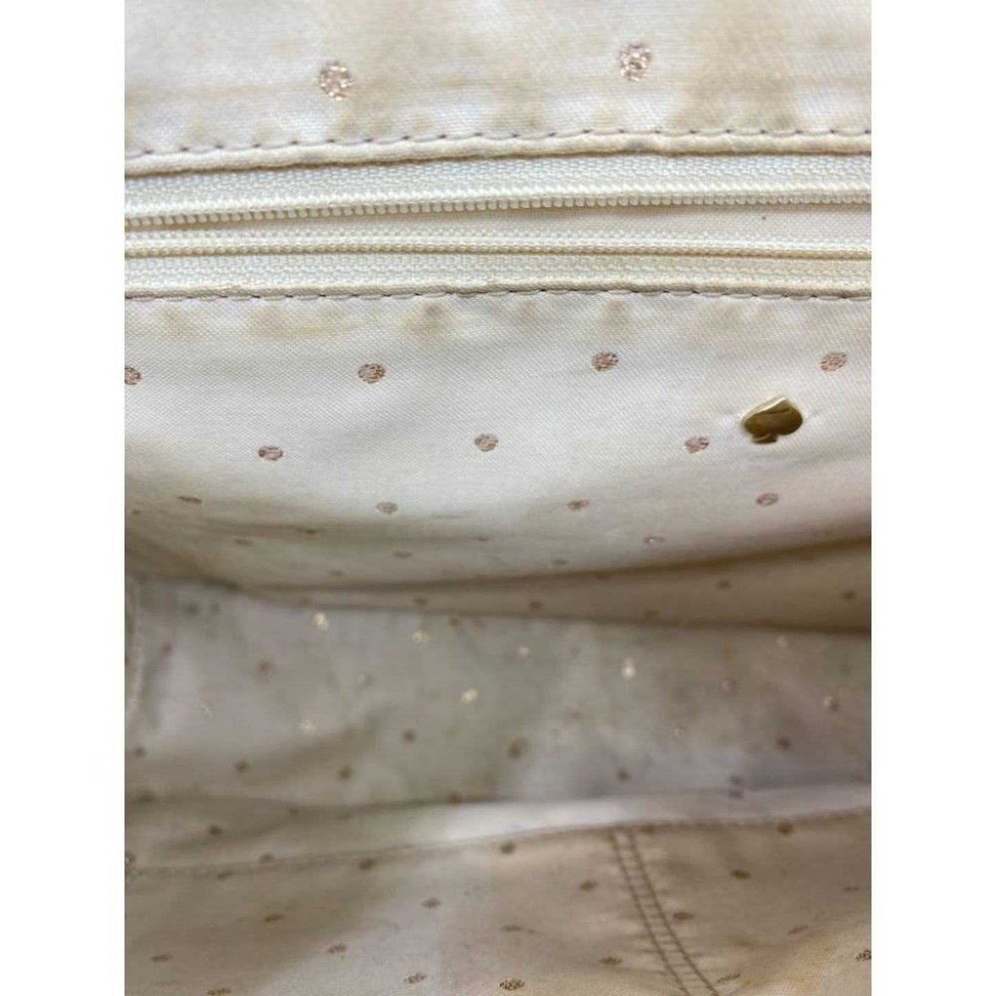 KATE SPADE Tan Patent Croc Embossed Messenger Bag