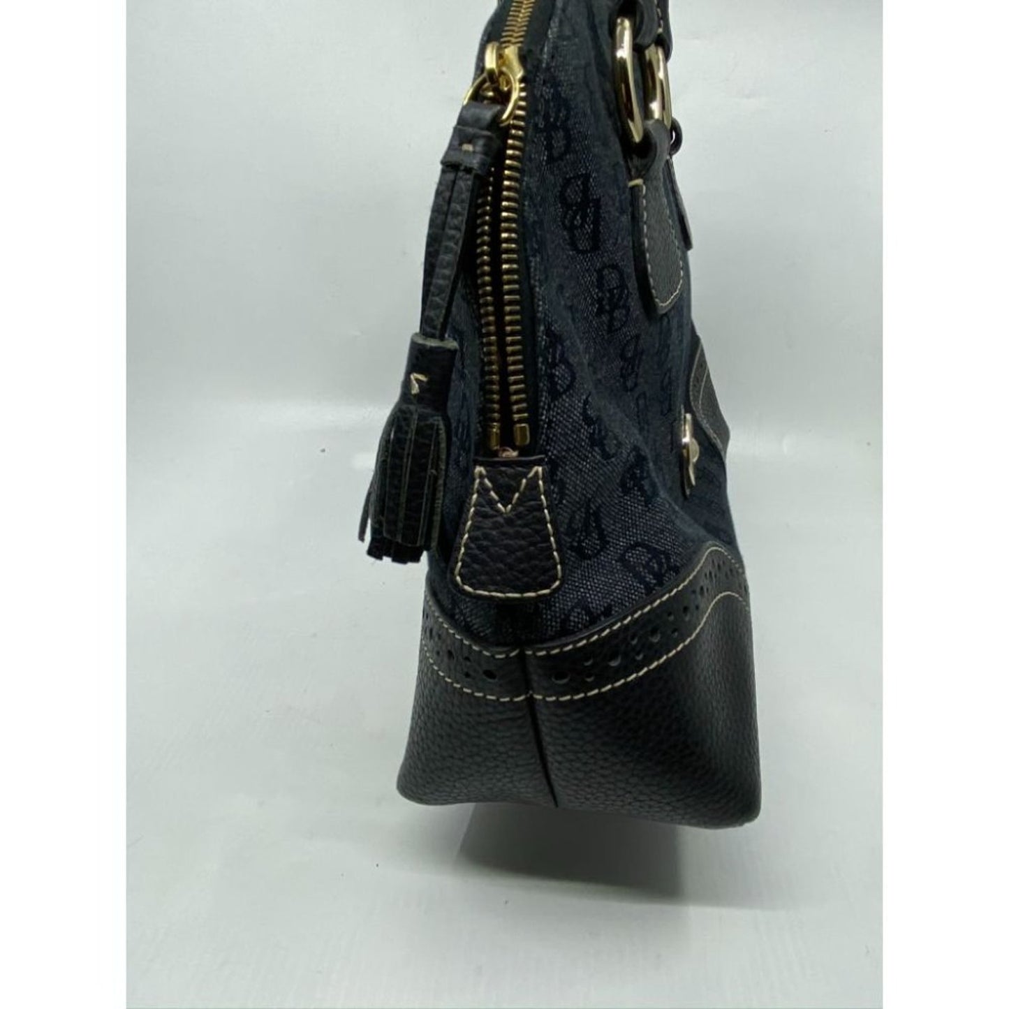 Dooney & Bourke Over Signature Fabric Size M Gray