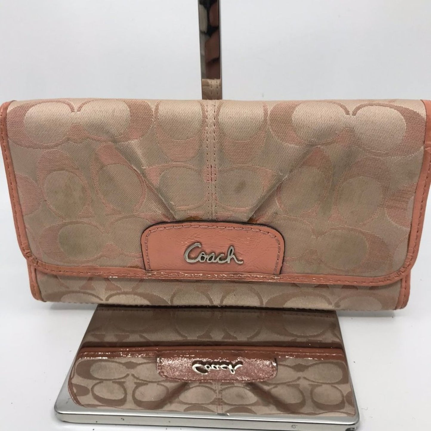 Coach Pink Tri-Fold Wallet Custom Trail Blazer