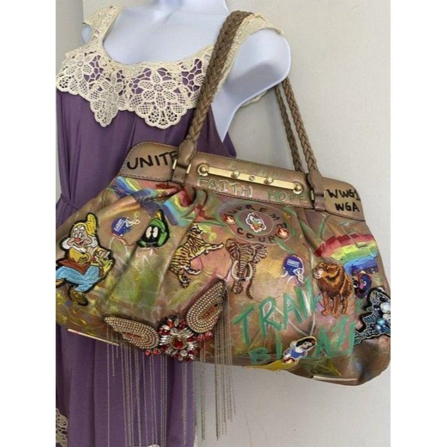 valentino w large customized applique and artwork