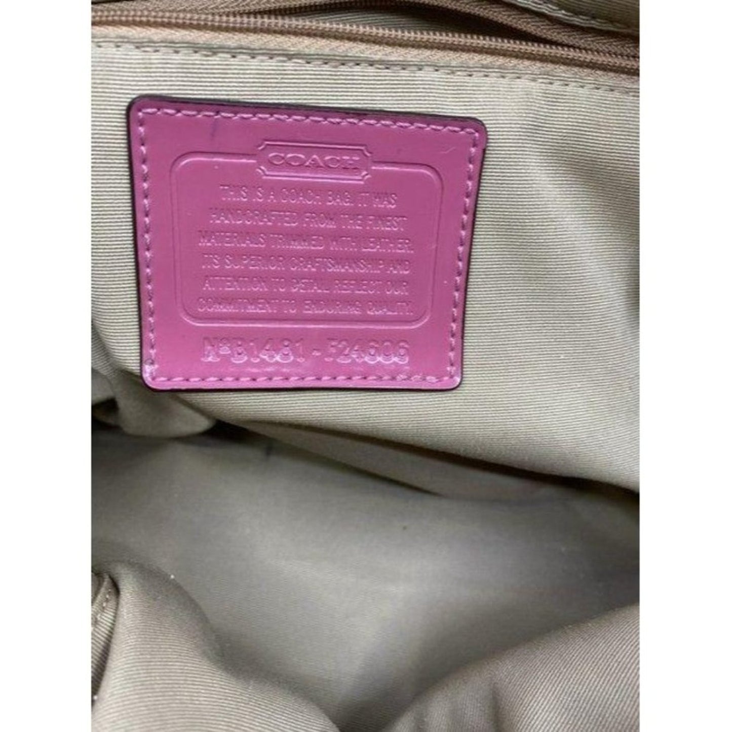 coach customized tan and multicolor cross body bag