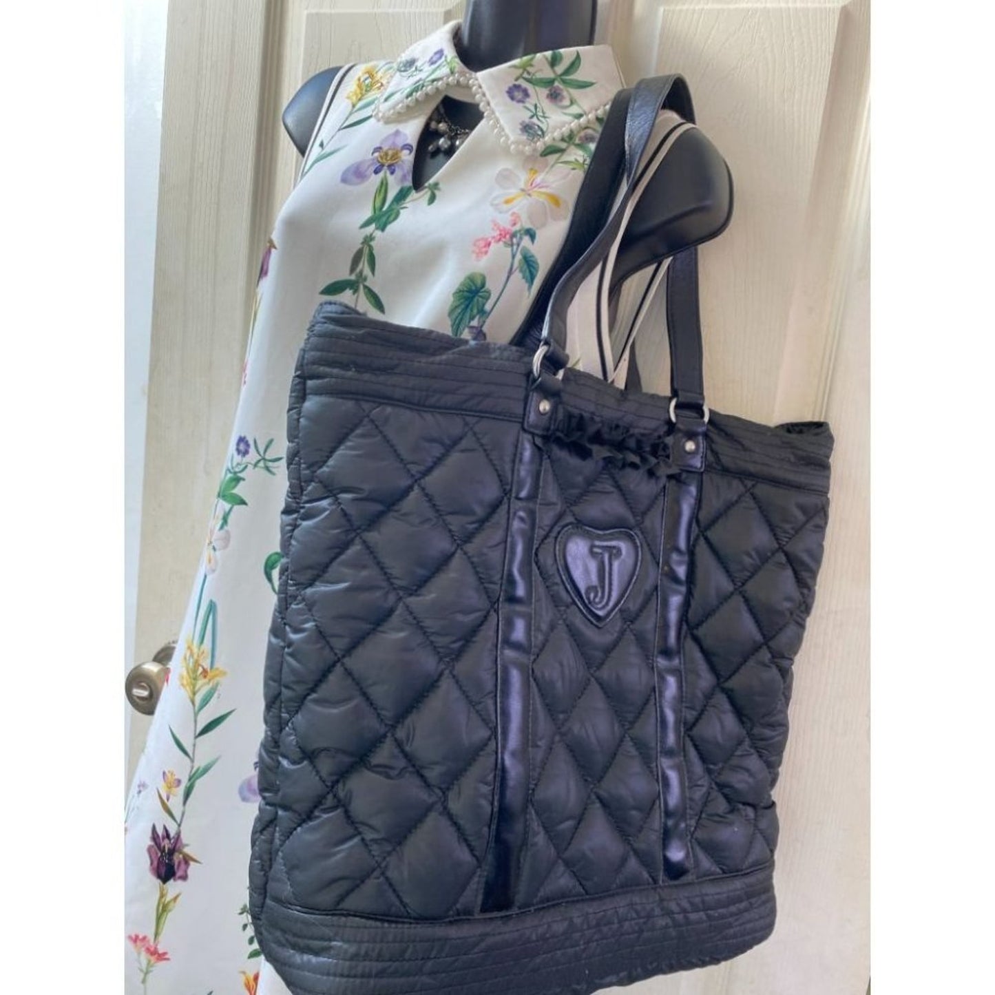 Juicy Couture Black Large Nylon Tote Bag