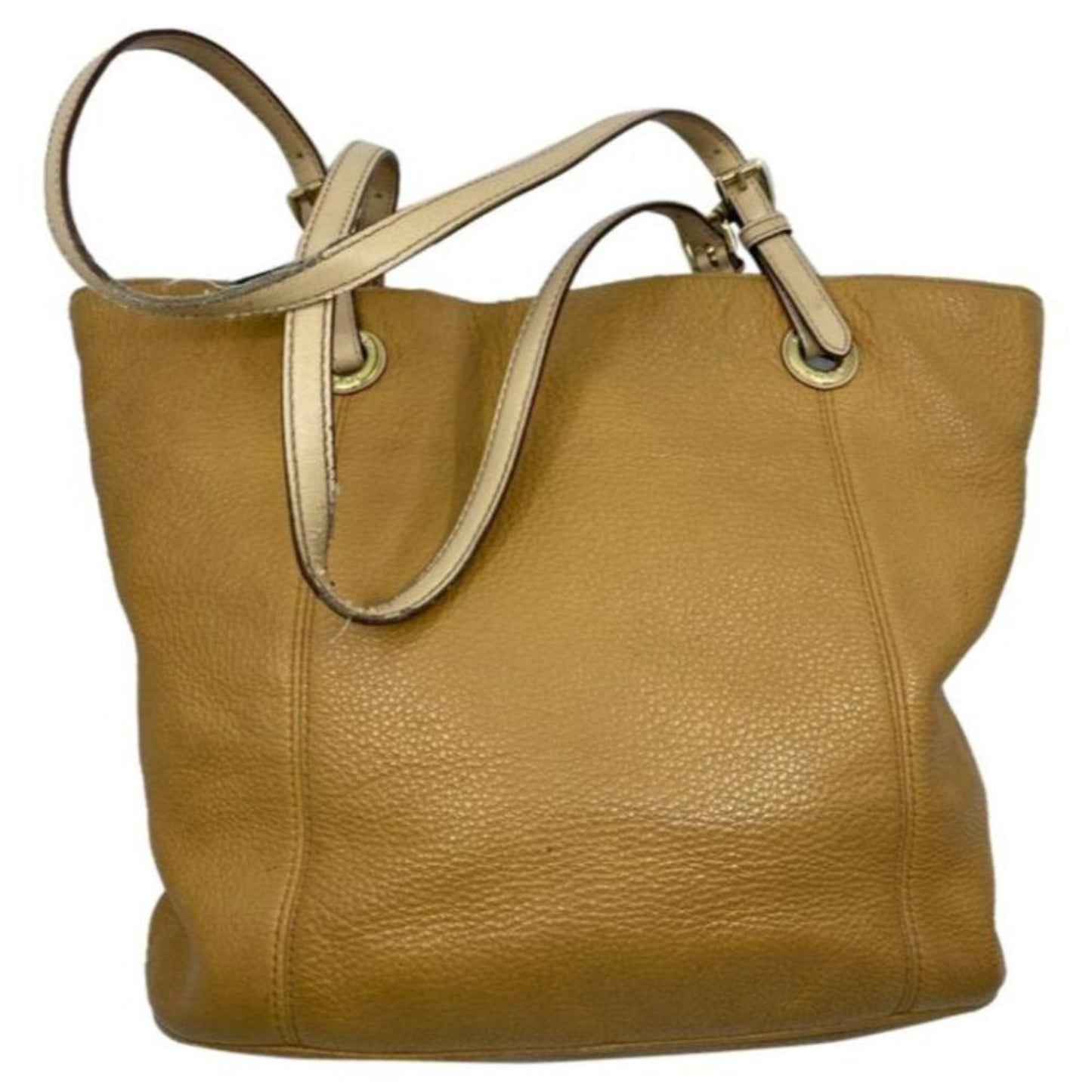 Michael Kors Classic Beige Leather Tote Bag