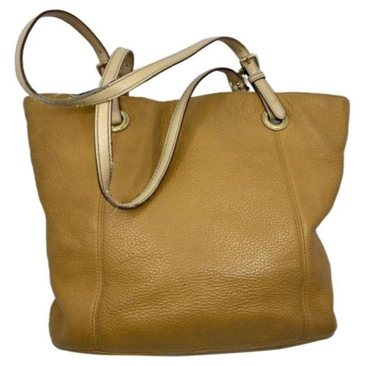 Michael Kors Classic Beige Leather Tote Bag