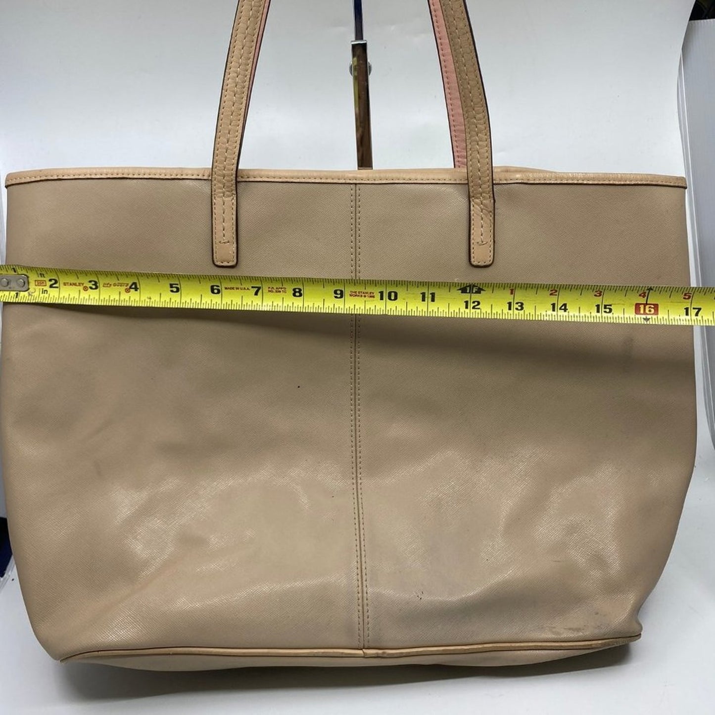 COACH XL Size Tan Coated Canvas Shopping Tote