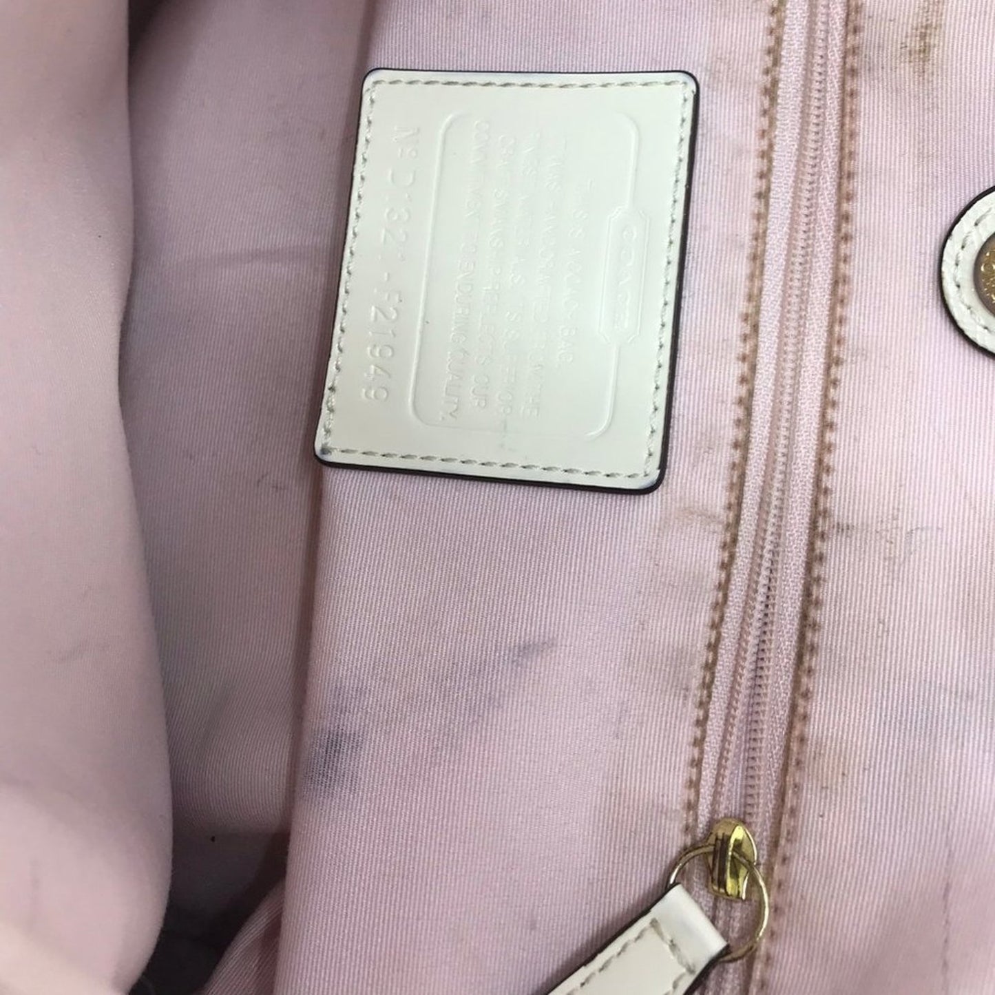 Coach Tan Cream Medium Fabric Shoppers Tote Bag